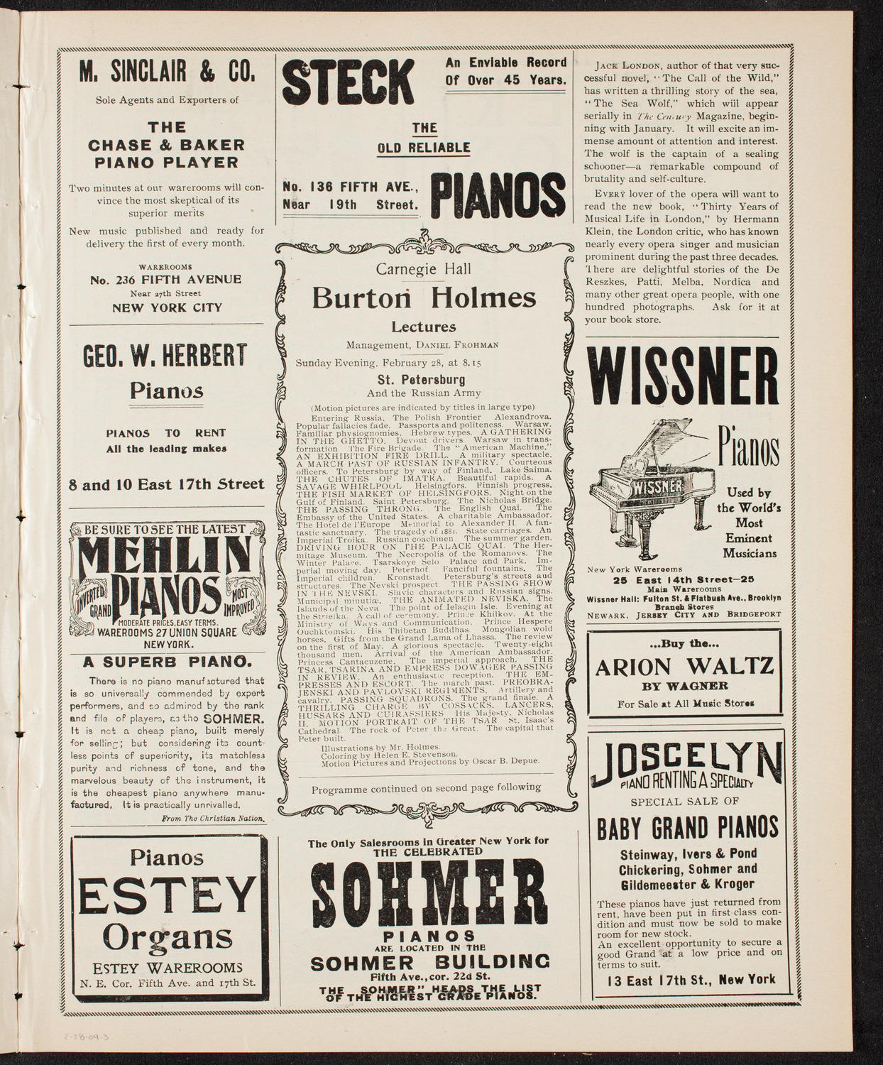 Lecture by Burton Holmes, February 28, 1904, program page 5