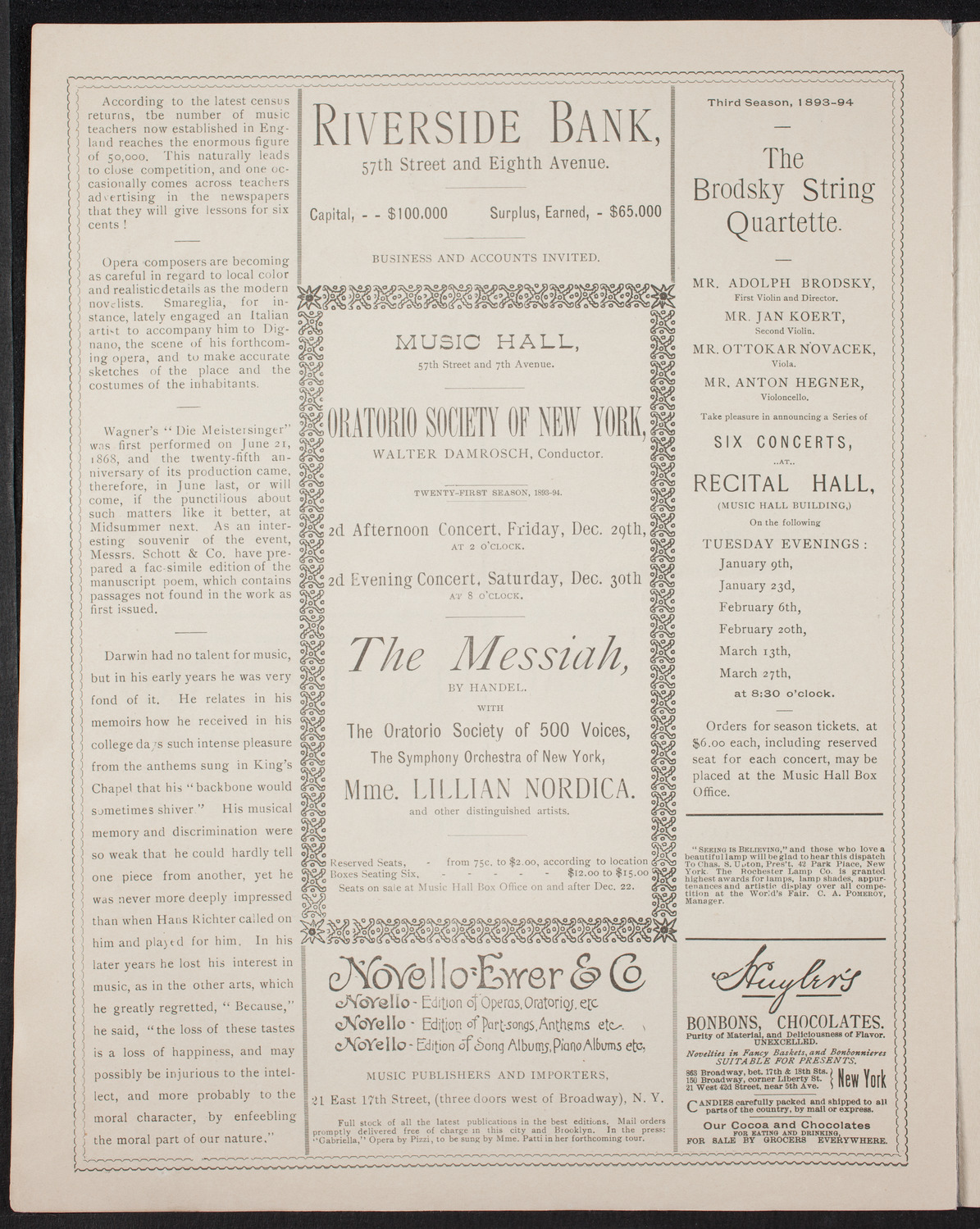 Boston Symphony Orchestra, December 14, 1893, program page 6