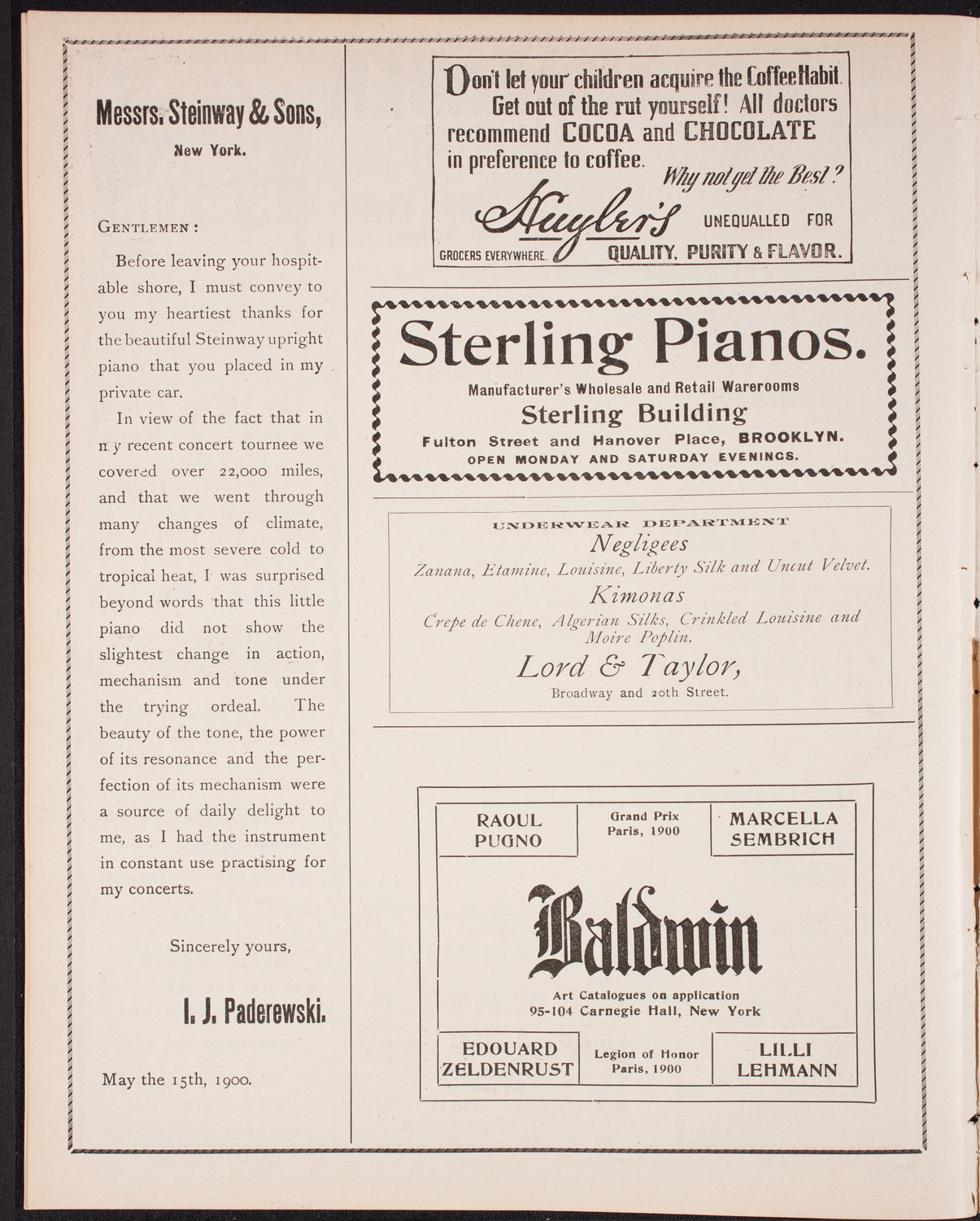 Philadelphia Orchestra, November 26, 1902, program page 4