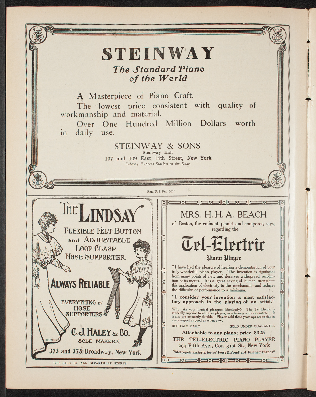 New York Festival Chorus and Orchestra, April 11, 1909, program page 4