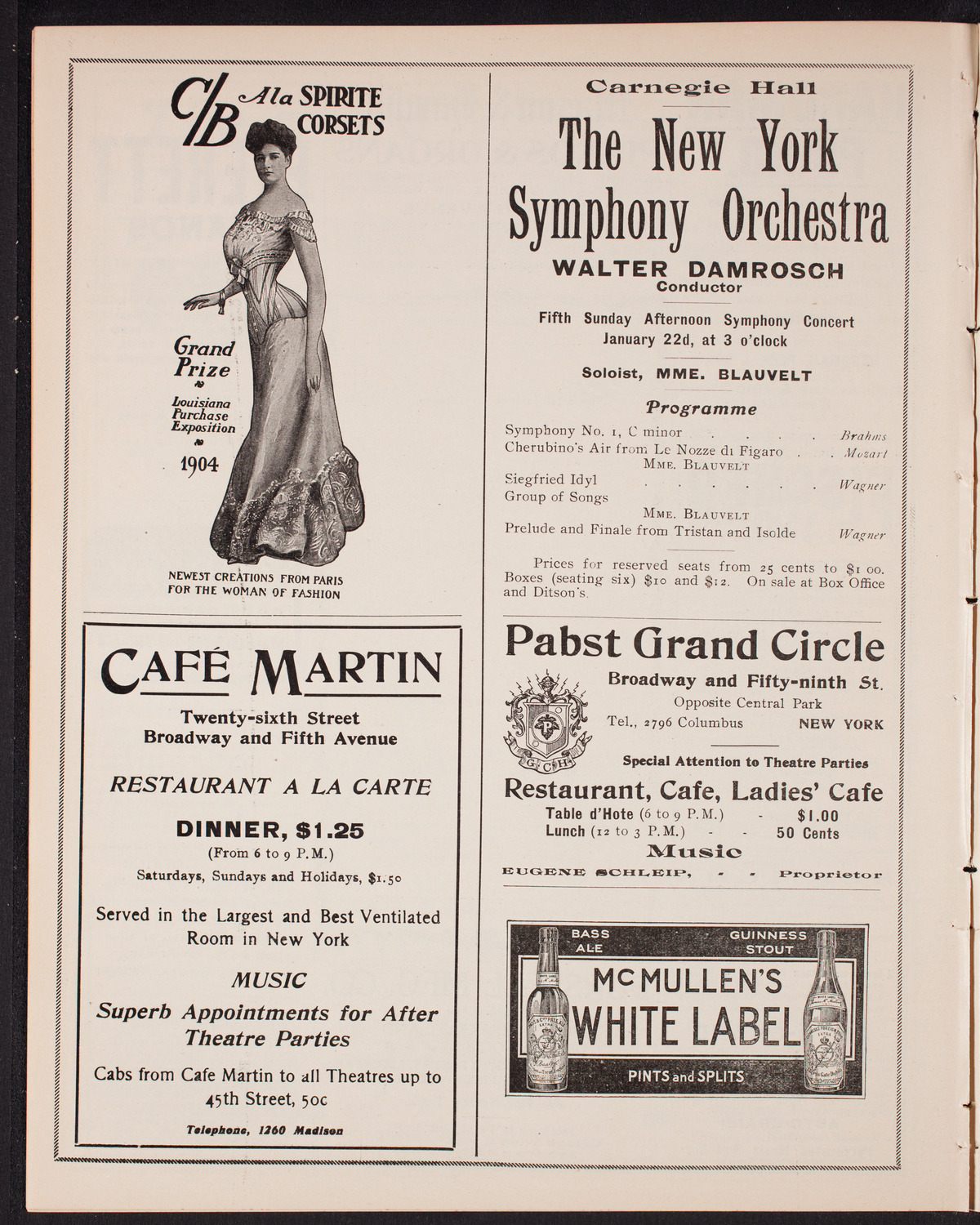 Franz von Vecsey, Violin, January 17, 1905, program page 8
