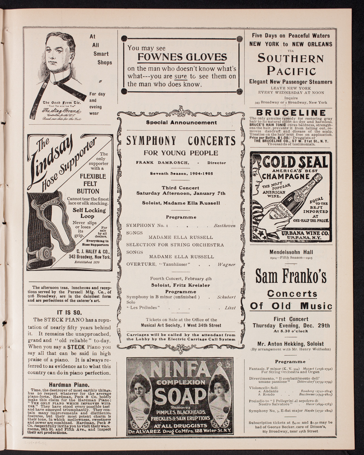 Meeting: Gaelic League of the State of New York, December 18, 1904, program page 9