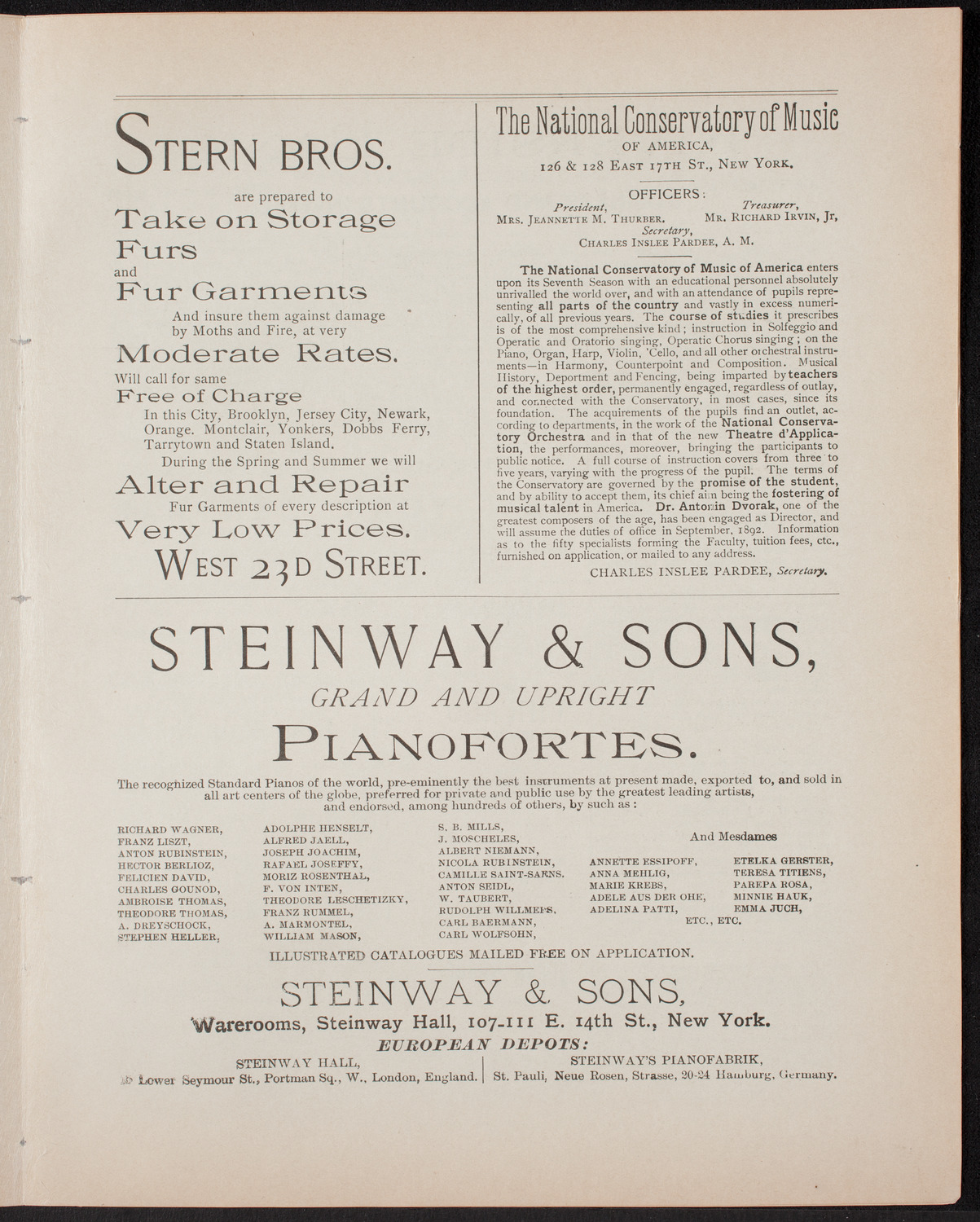 New York Symphony Orchestra: Handel Festival, April 29, 1892, program page 7