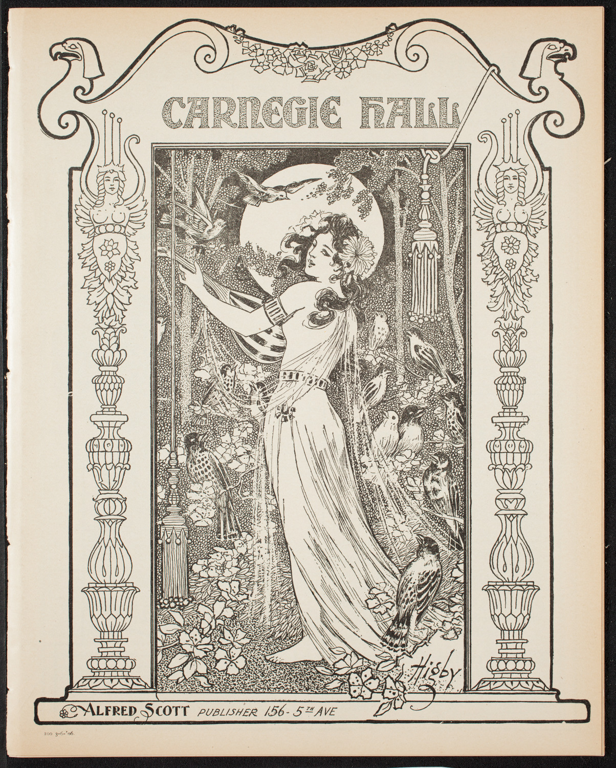 New York Symphony Orchestra, March 6, 1906, program page 1