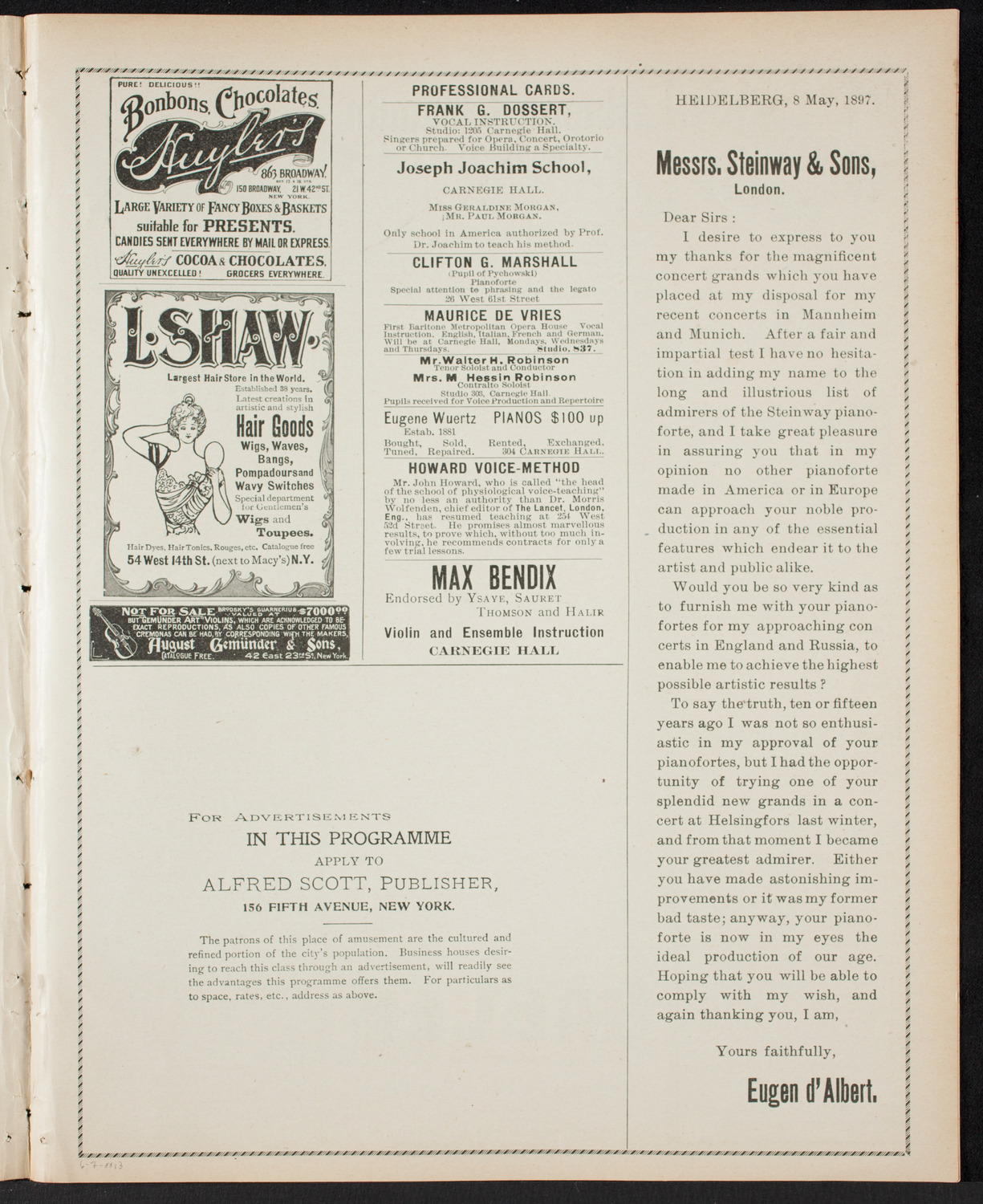 Graduation: The Packard Commercial School, June 7, 1900, program page 5