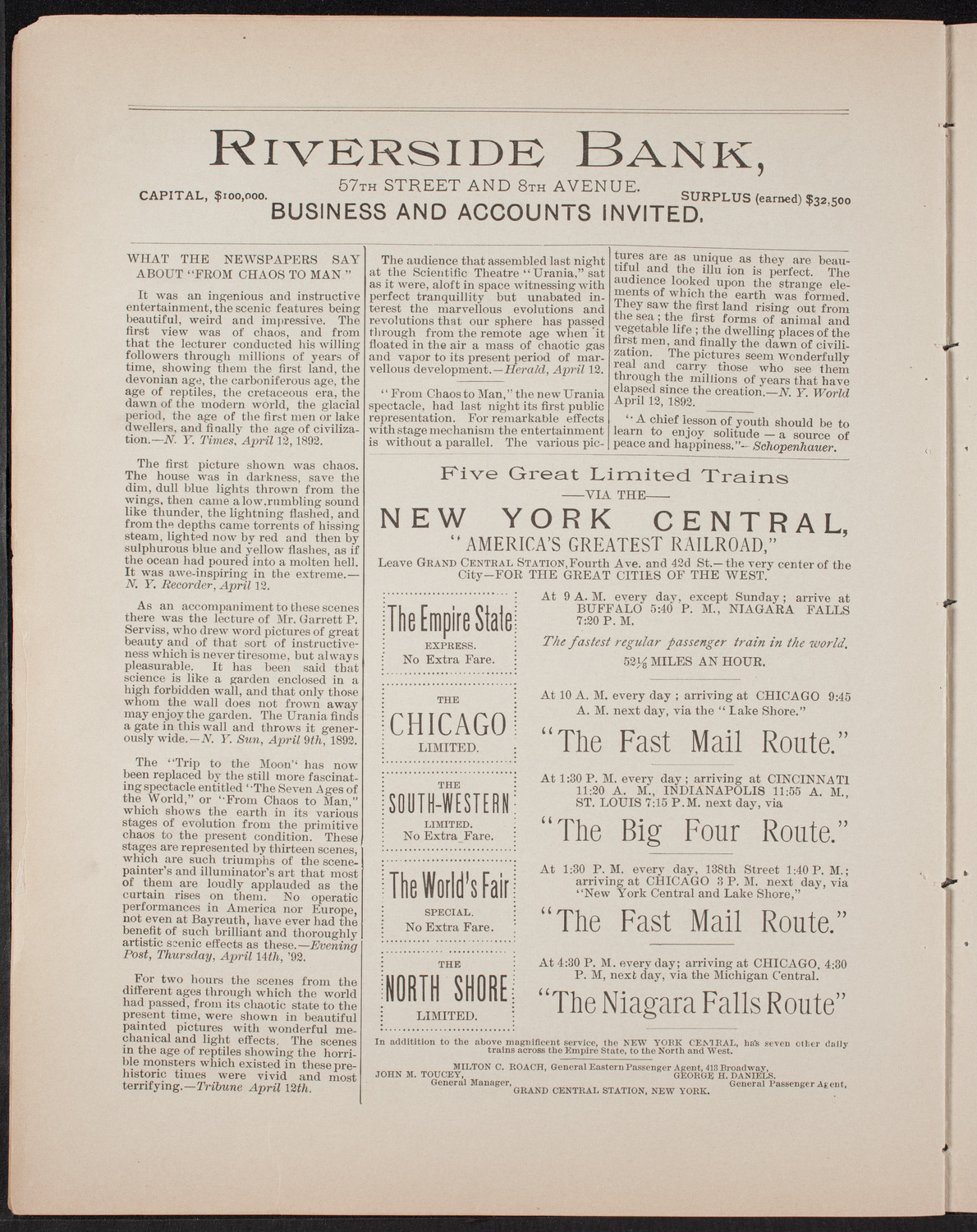 Students of New York College of Music, April 22, 1892, program page 12