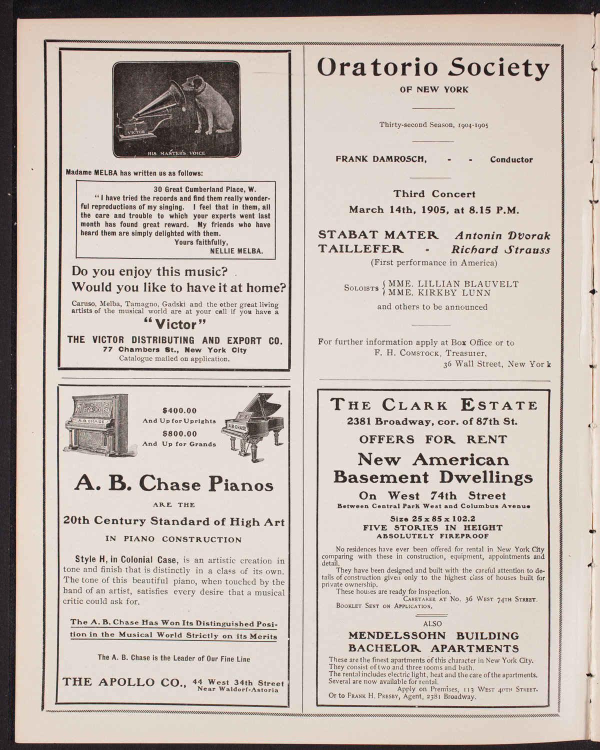 Franz von Vecsey, Violin, January 10, 1905, program page 2