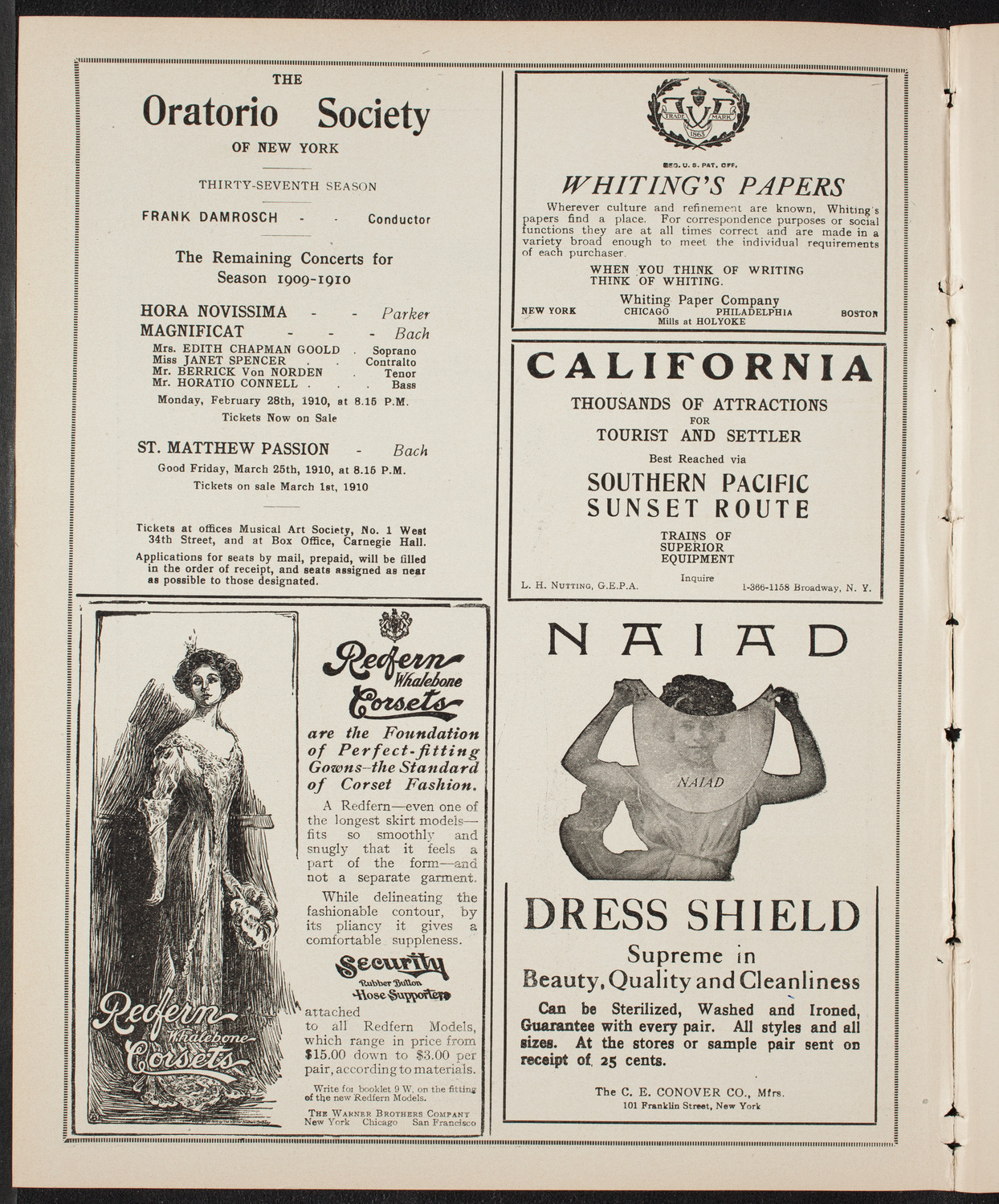 Boston Symphony Orchestra, February 26, 1910, program page 2