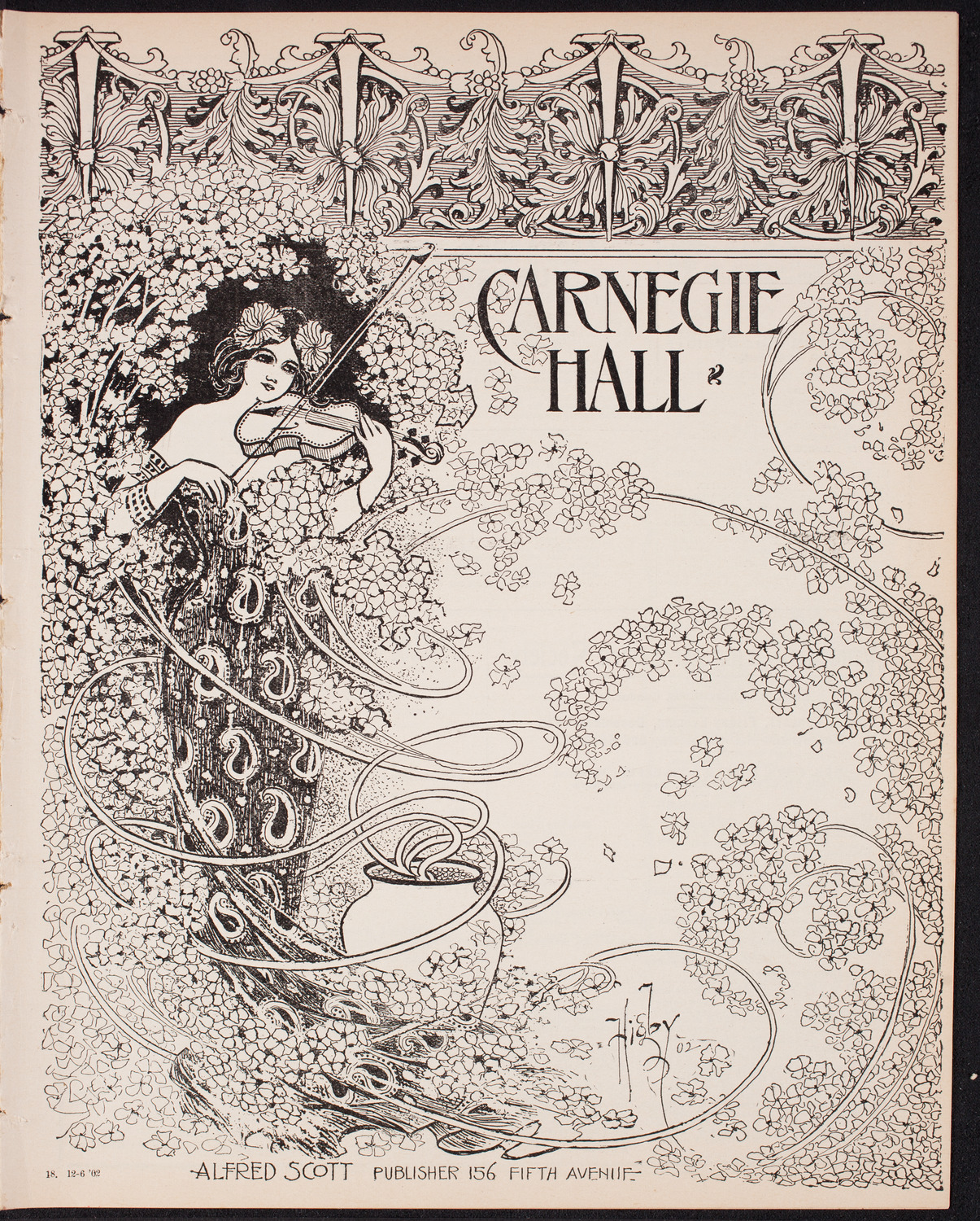 New York Philharmonic, December 6, 1902, program page 1