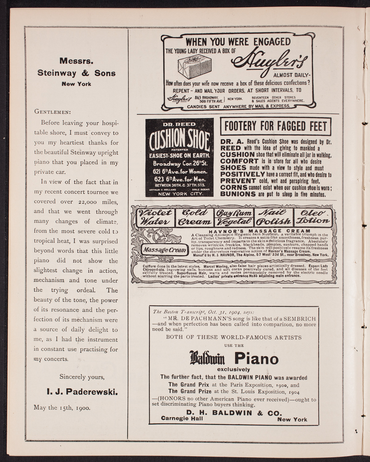 New York Symphony Orchestra, January 22, 1905, program page 4