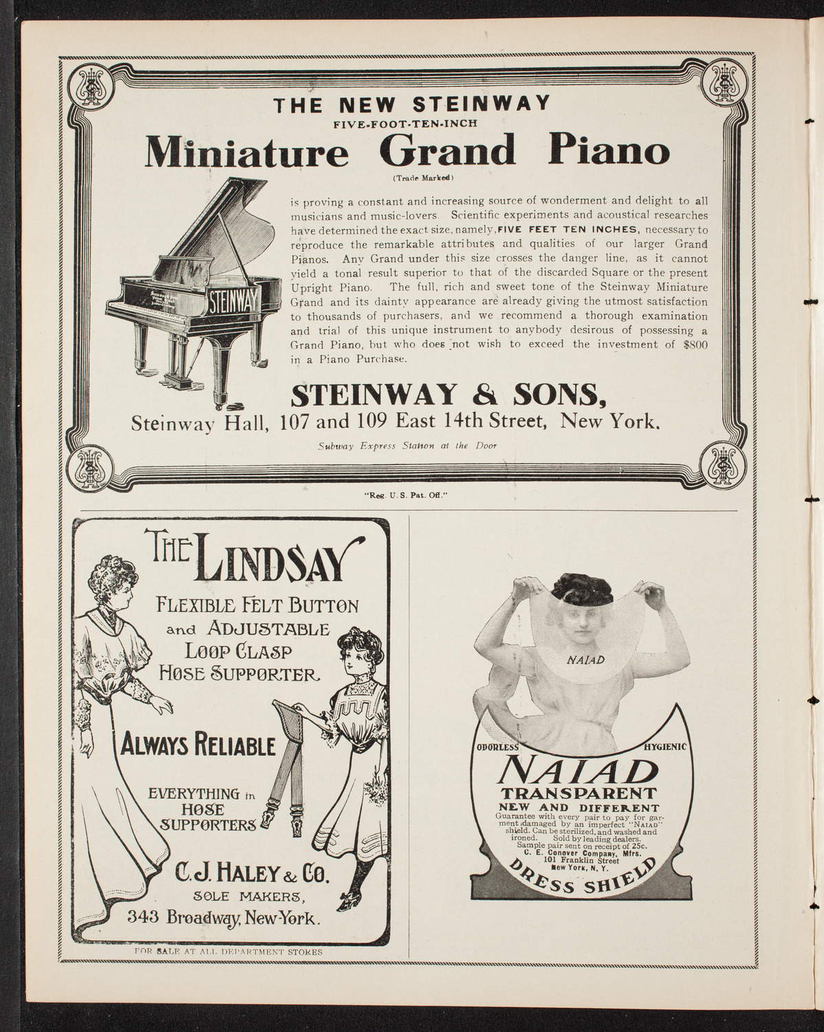 Amicitia Amateur Band, April 26, 1908, program page 4