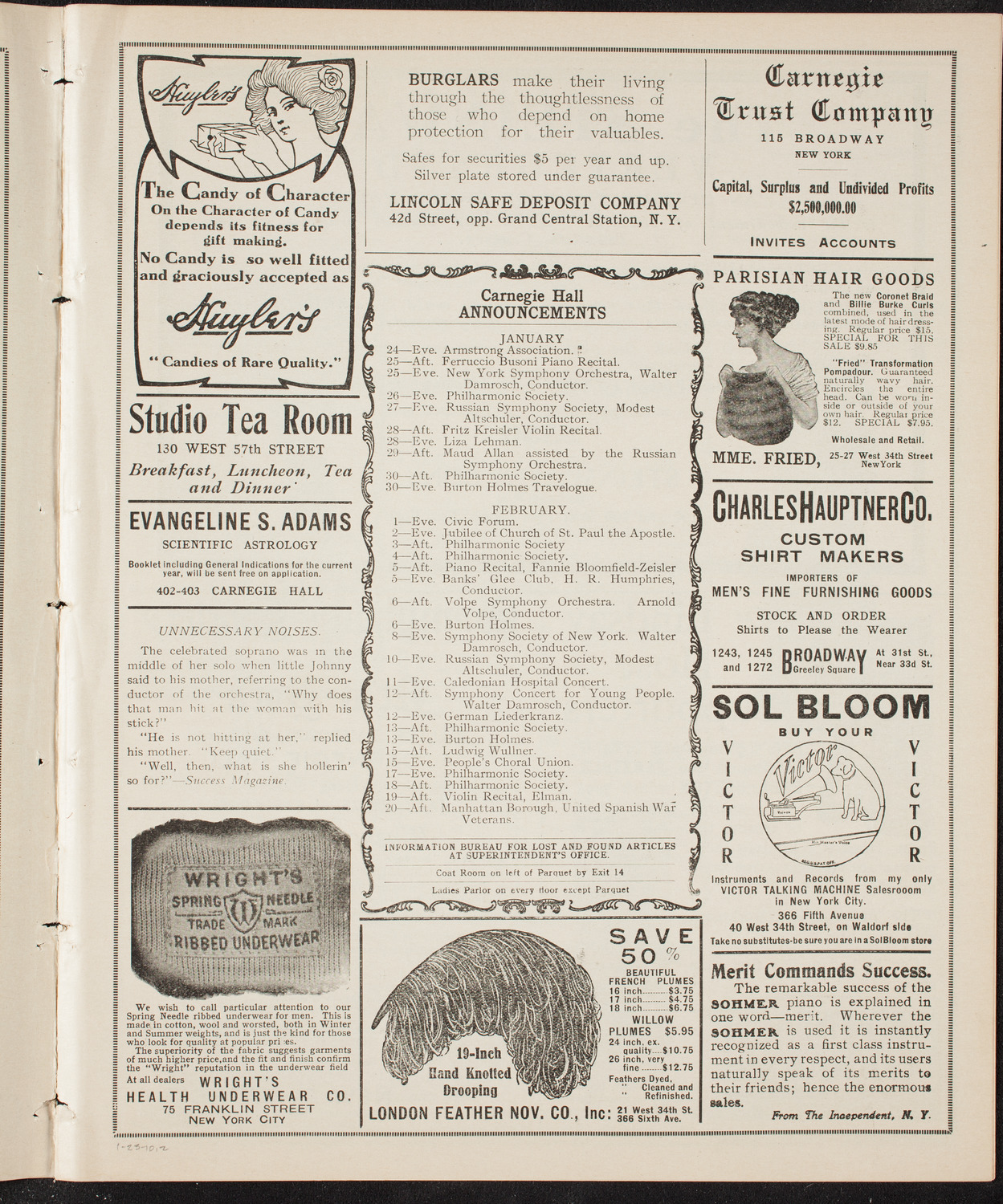 Burton Holmes Travelogue: Egypt, January 23, 1910, program page 3