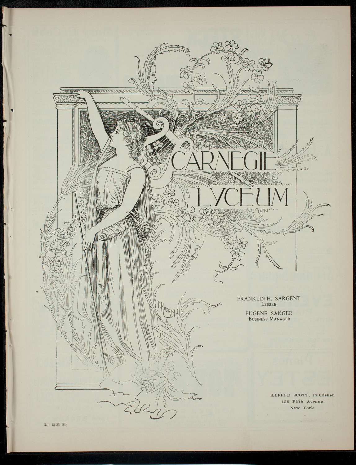 The Children's Theatre, December 25, 1900, program page 1