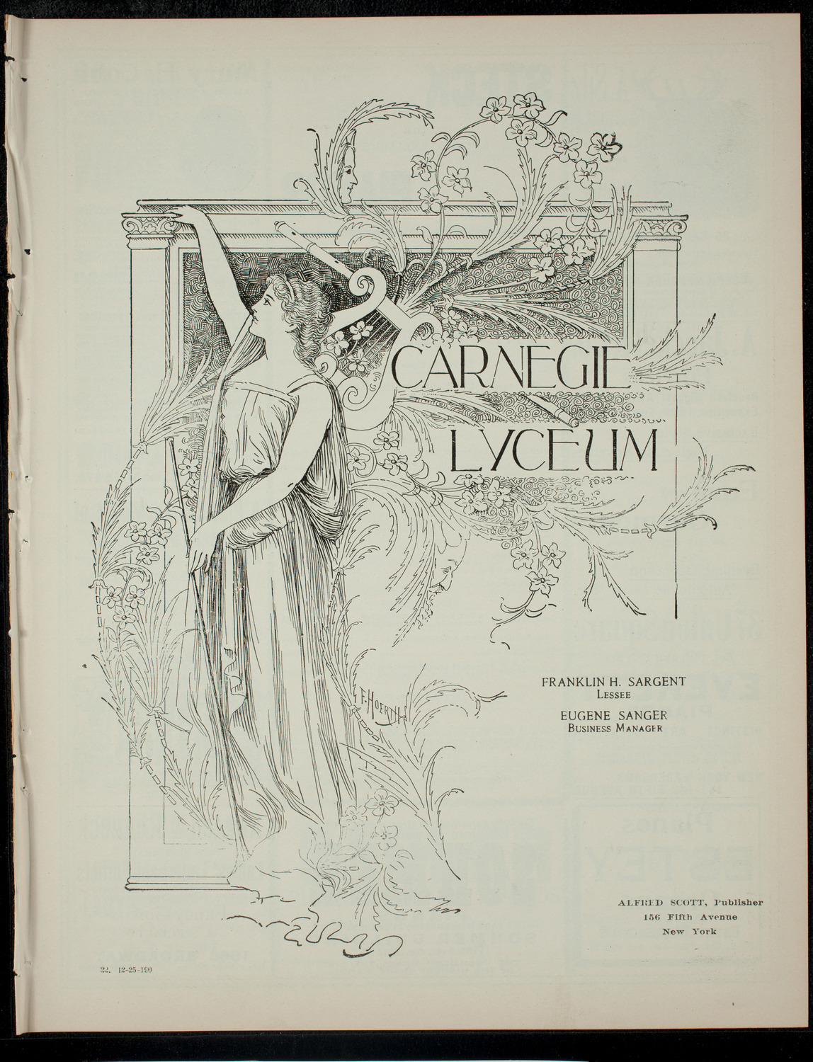 The Children's Theatre, December 25, 1900, program page 1