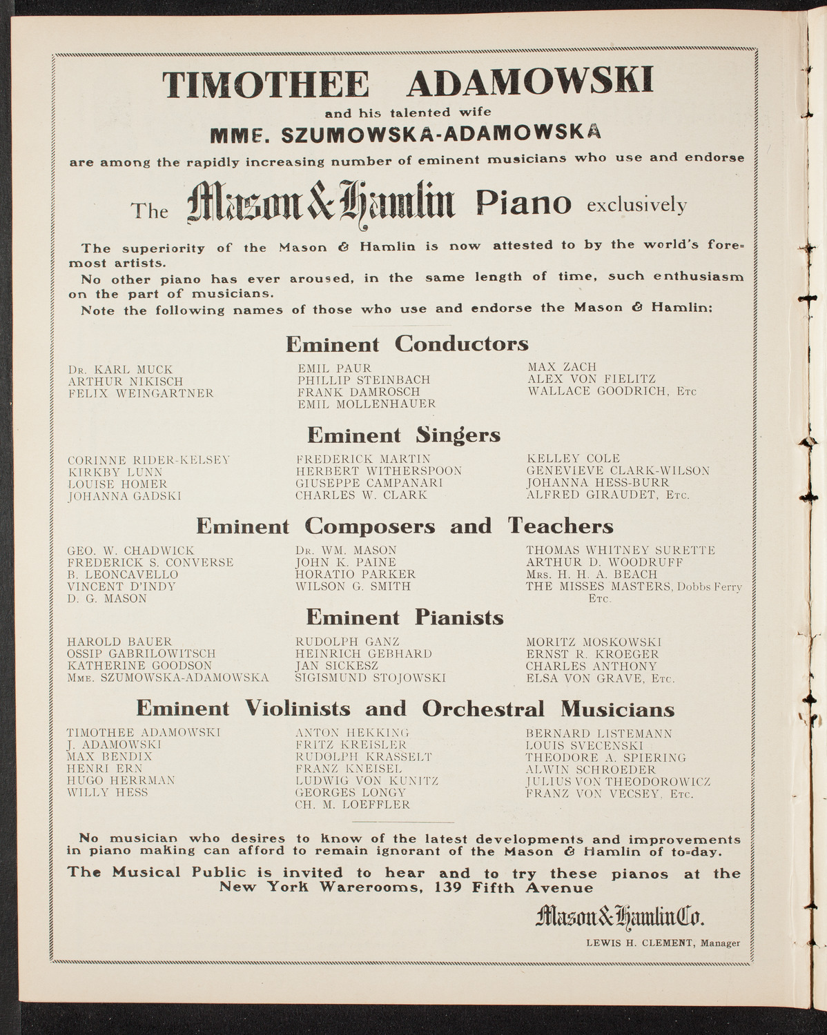 Rally to Enforce the Constitution, May 4, 1908, program page 10