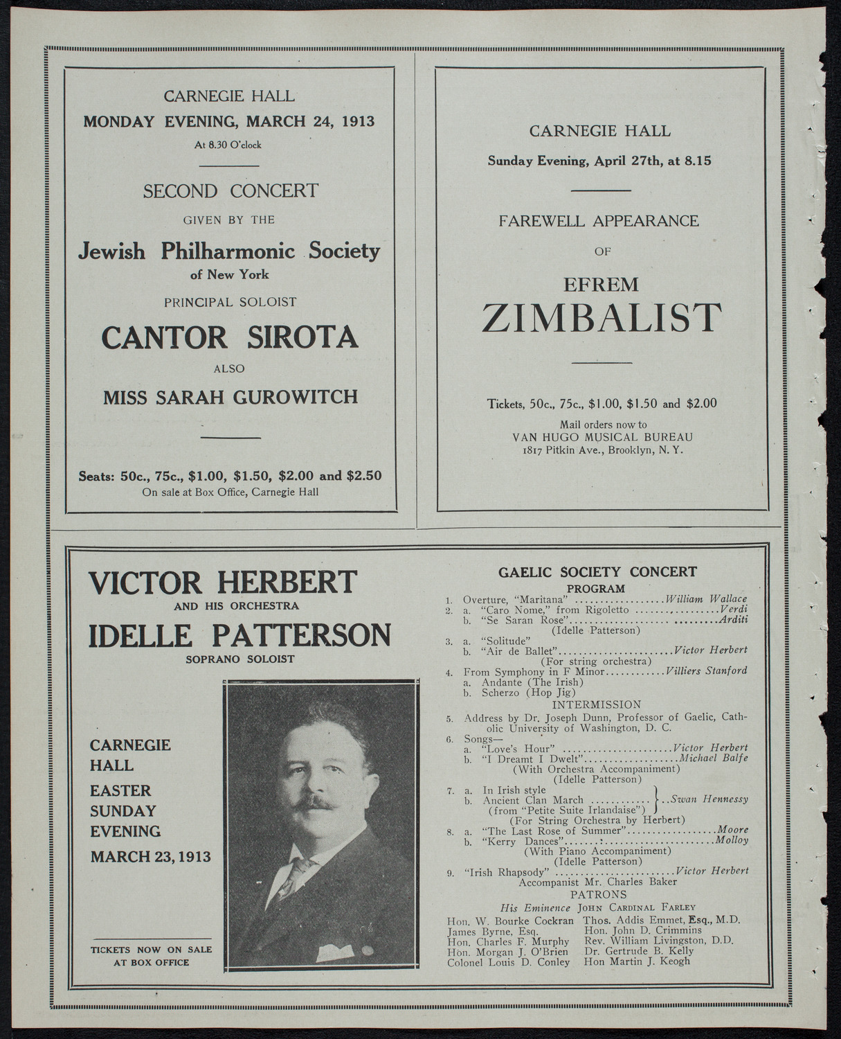 Russian Symphony Society of New York, March 22, 1913, program page 10