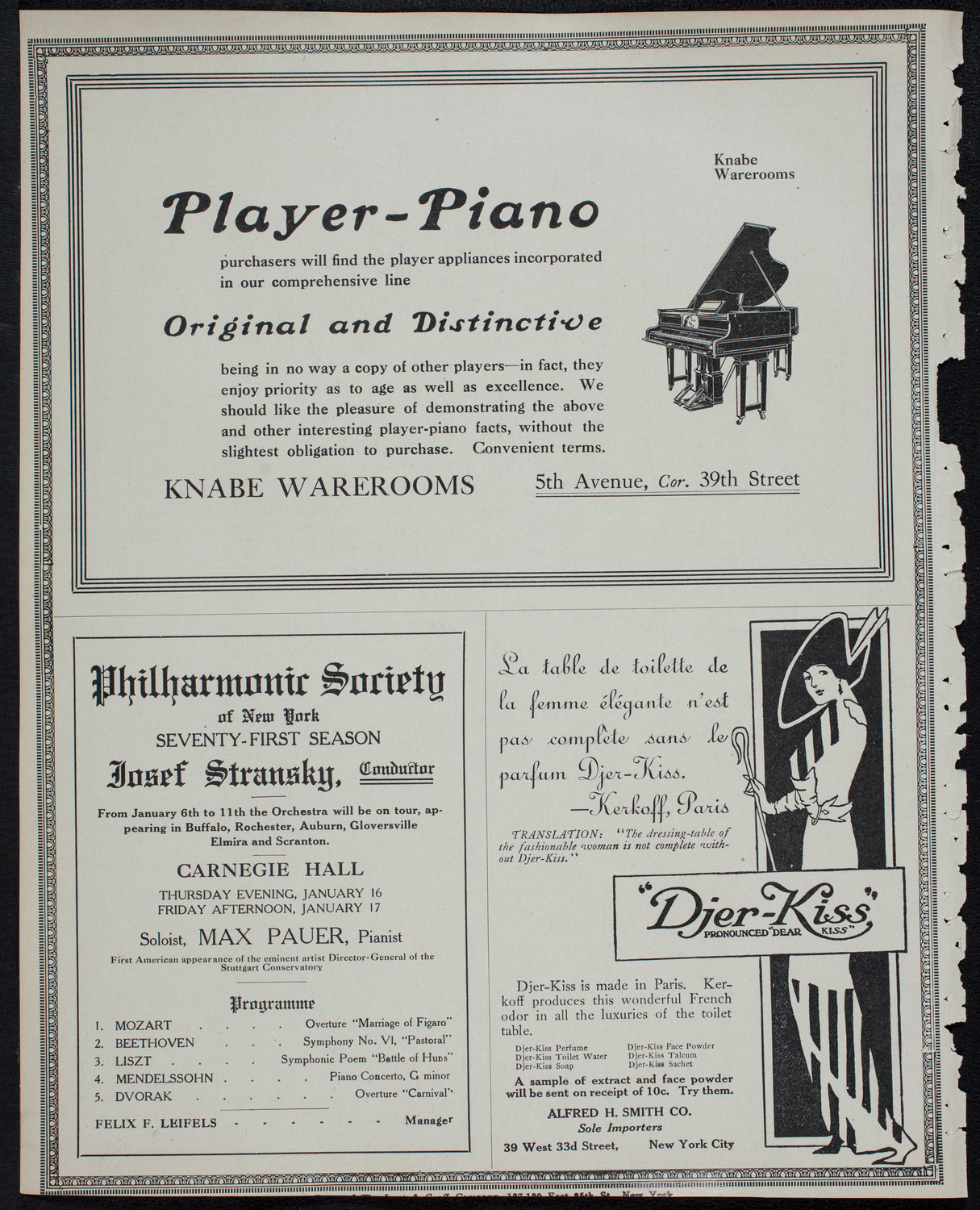 Boston Symphony Orchestra, January 9, 1913, program page 12