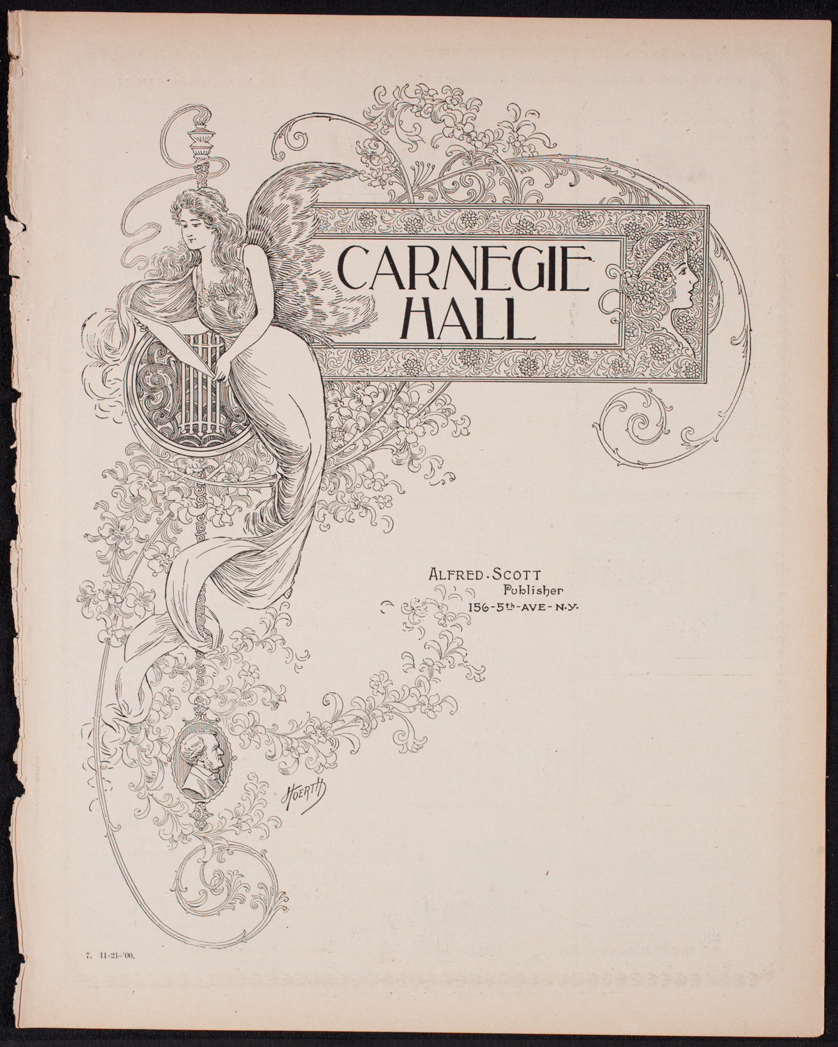 Eduard Strauss and His Vienna Orchestra, November 21, 1900, program page 1