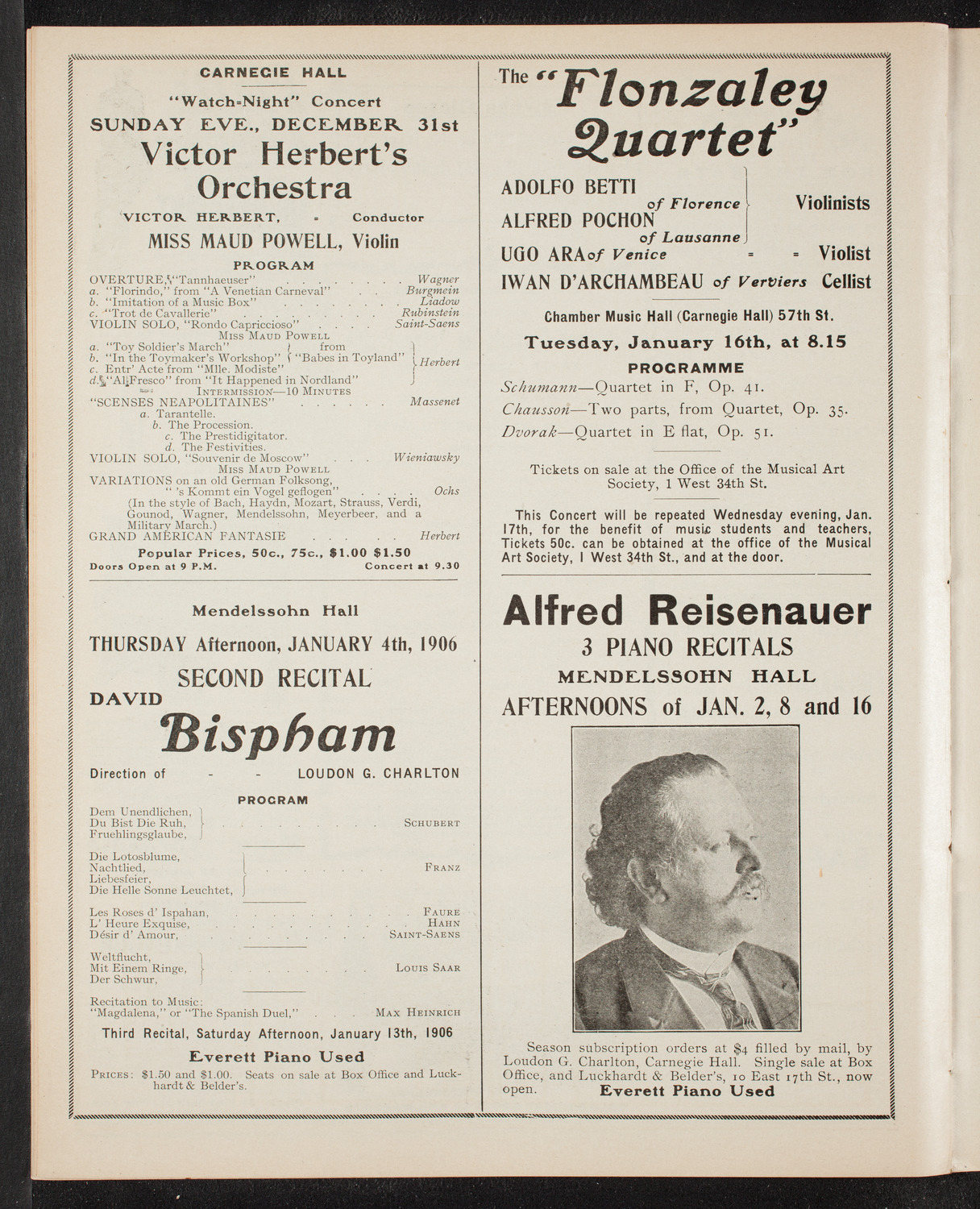 Oratorio Society of New York, December 28, 1905, program page 10