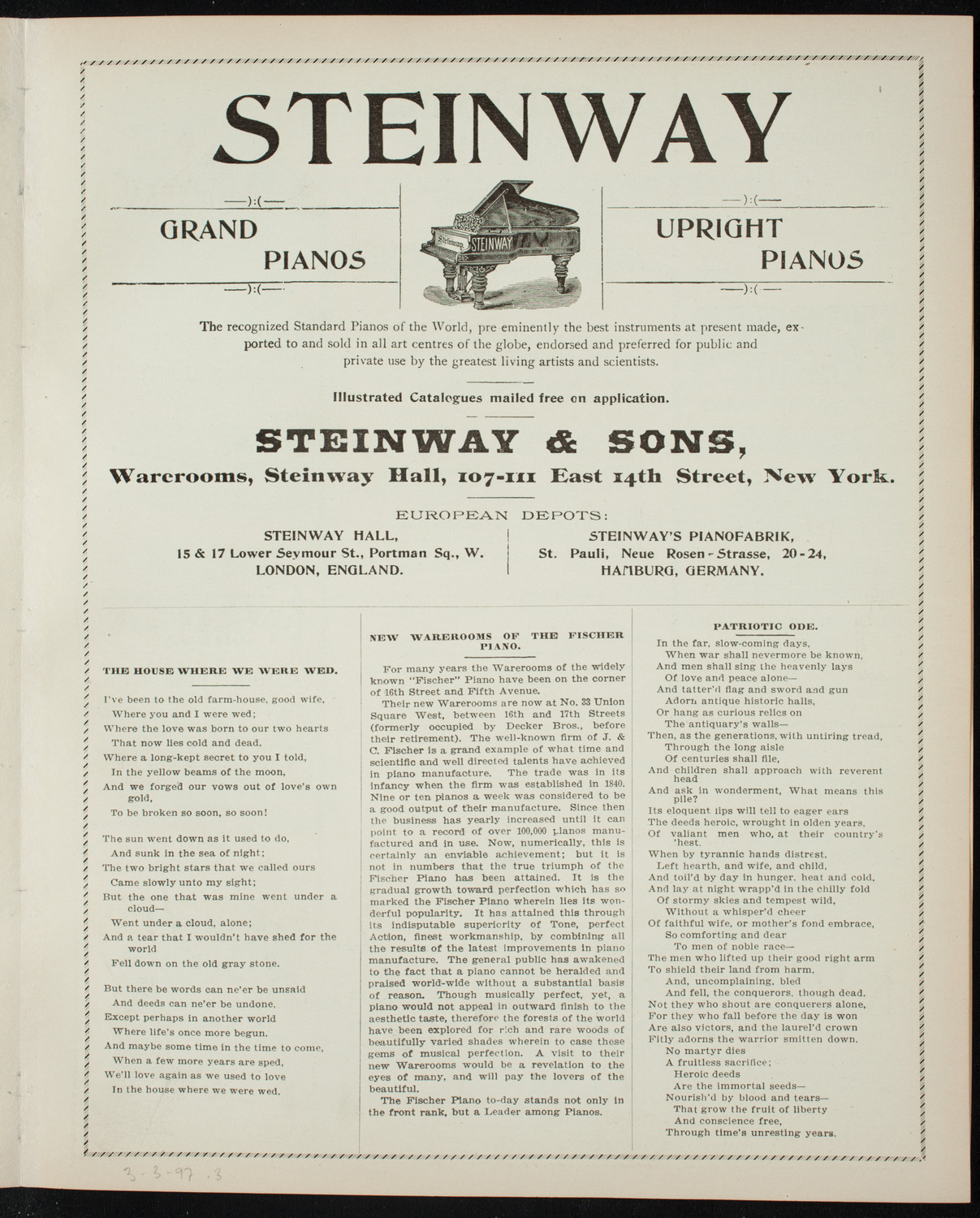 25th Anniversary Meeting: New York Society for the Suppression of Vice, March 2, 1897, program page 5