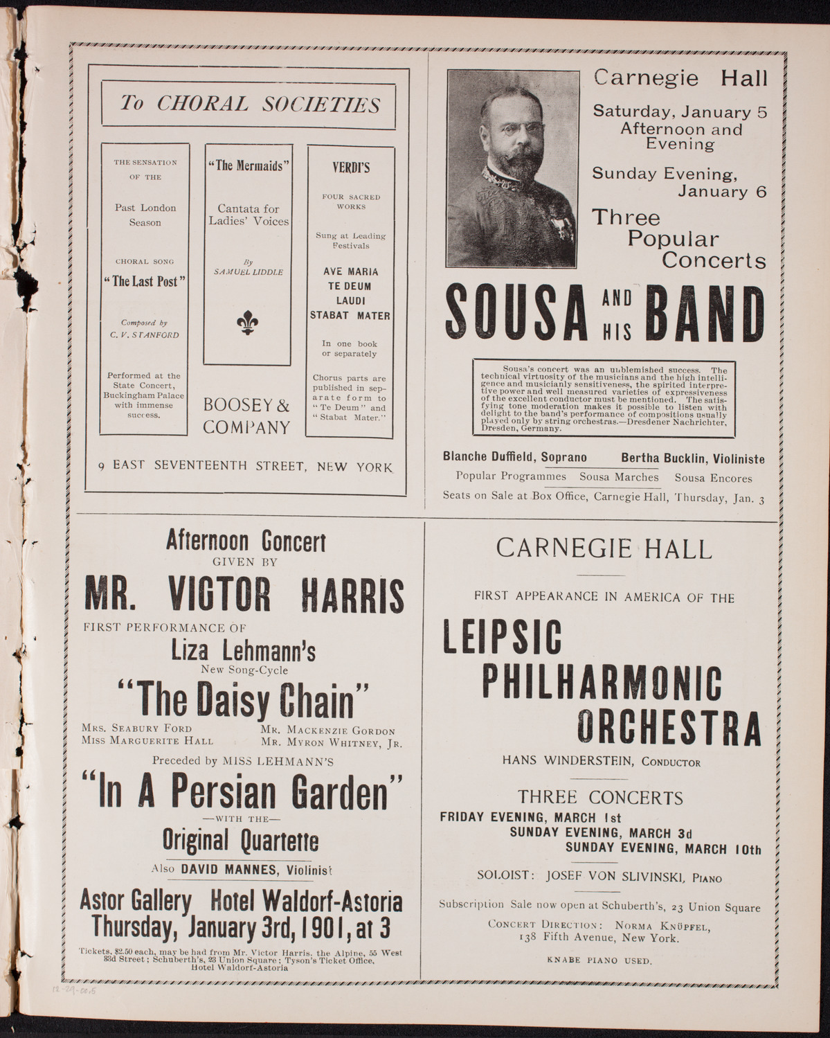 Symphony Concert for Young People, December 29, 1900, program page 9