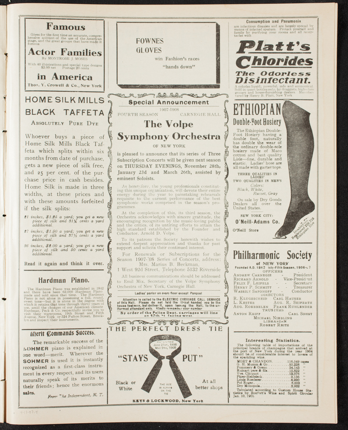 National Arbitration and Peace Congress, April 17, 1907, program page 9