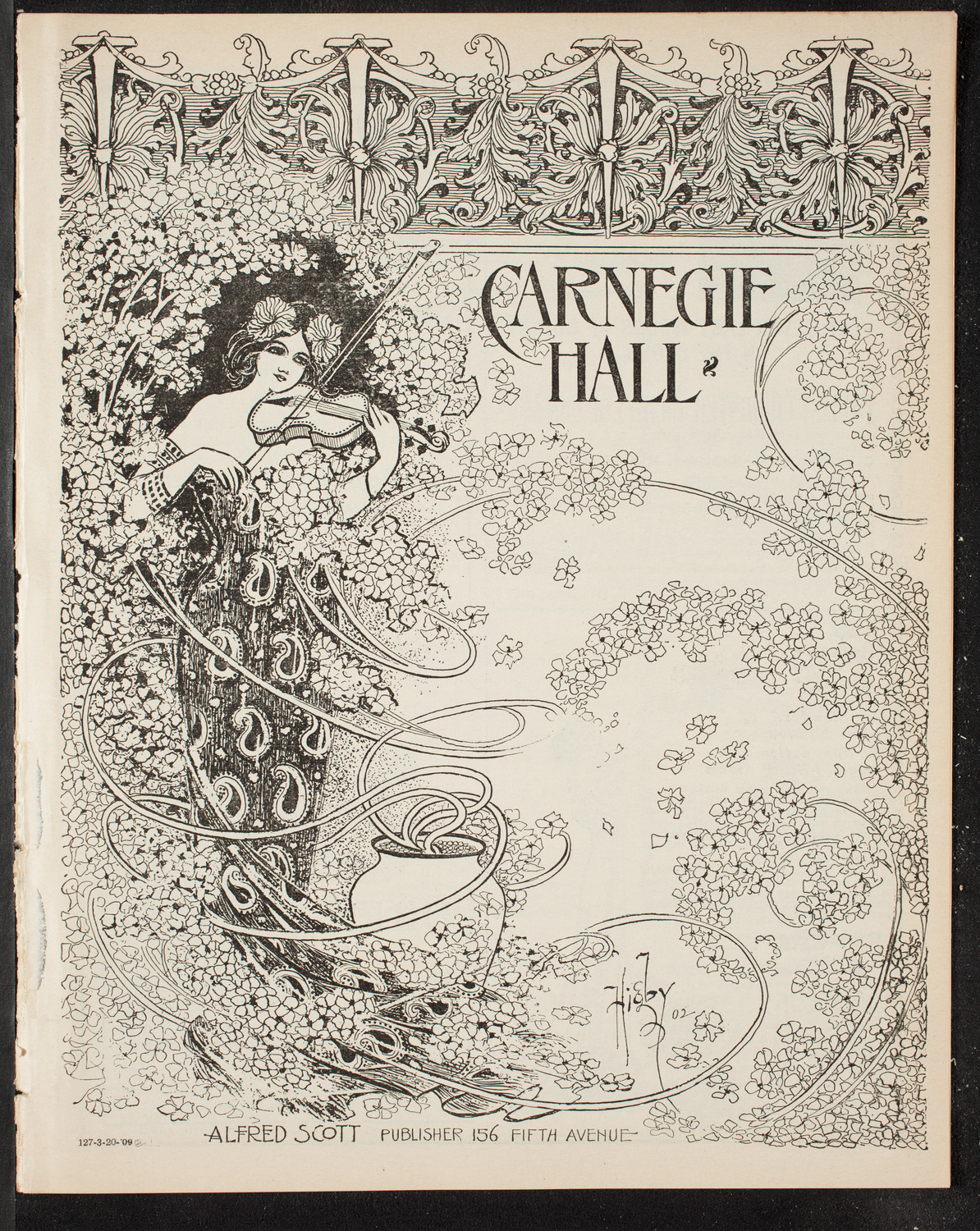 Oratorio Society of New York, March 20, 1909, program page 1