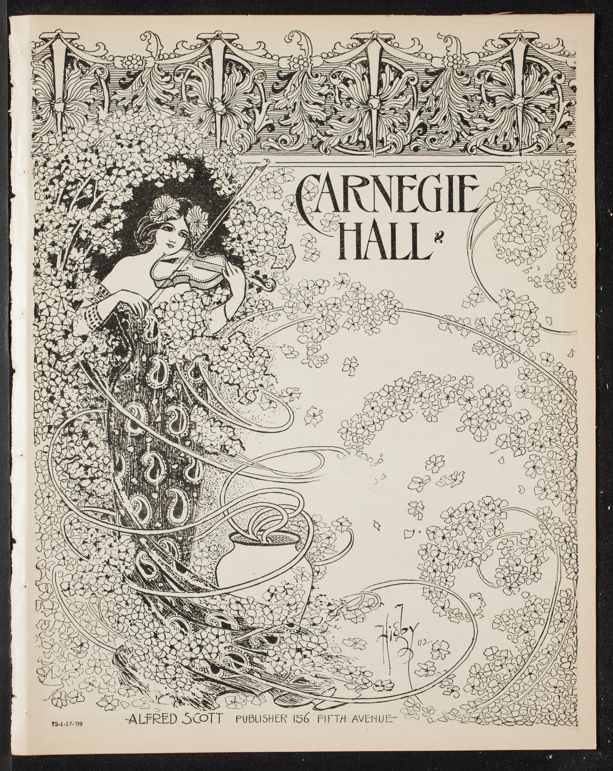 Maria E. Orthen, Soprano, January 17, 1909, program page 1
