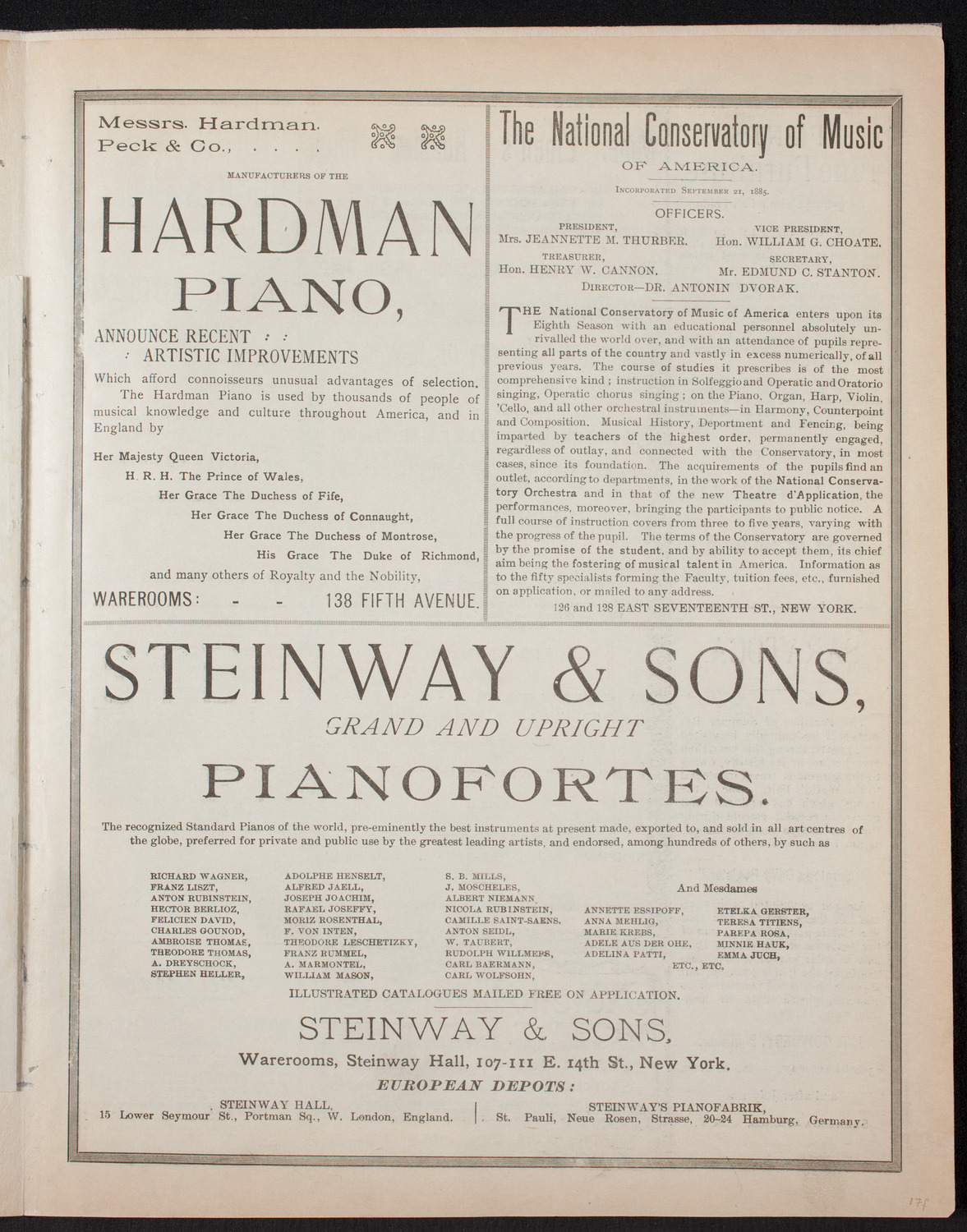 Second Grand Wagner Concert, February 23, 1893, program page 12