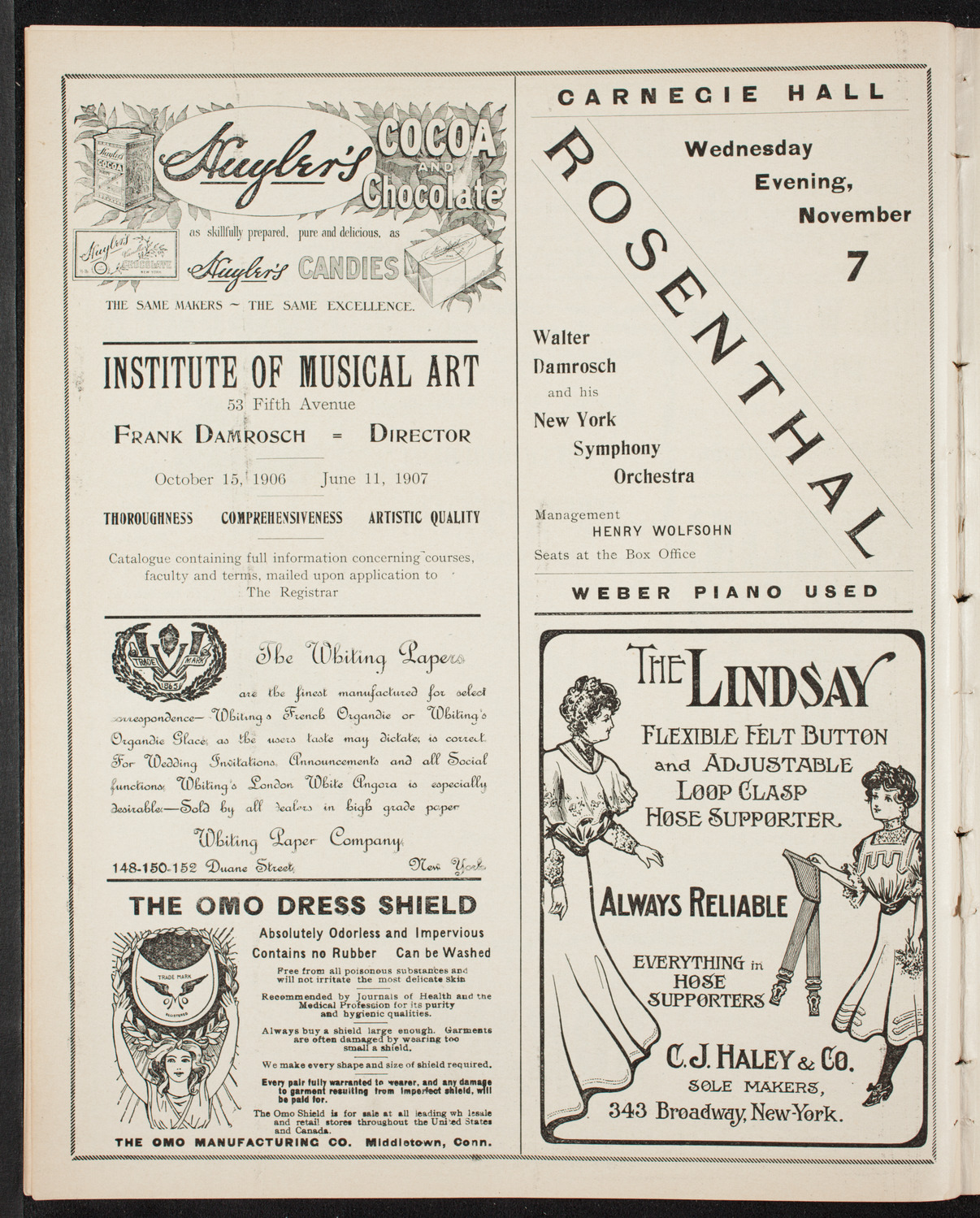 Yvette Guilbert and Albert Chevalier, October 13, 1906, program page 6