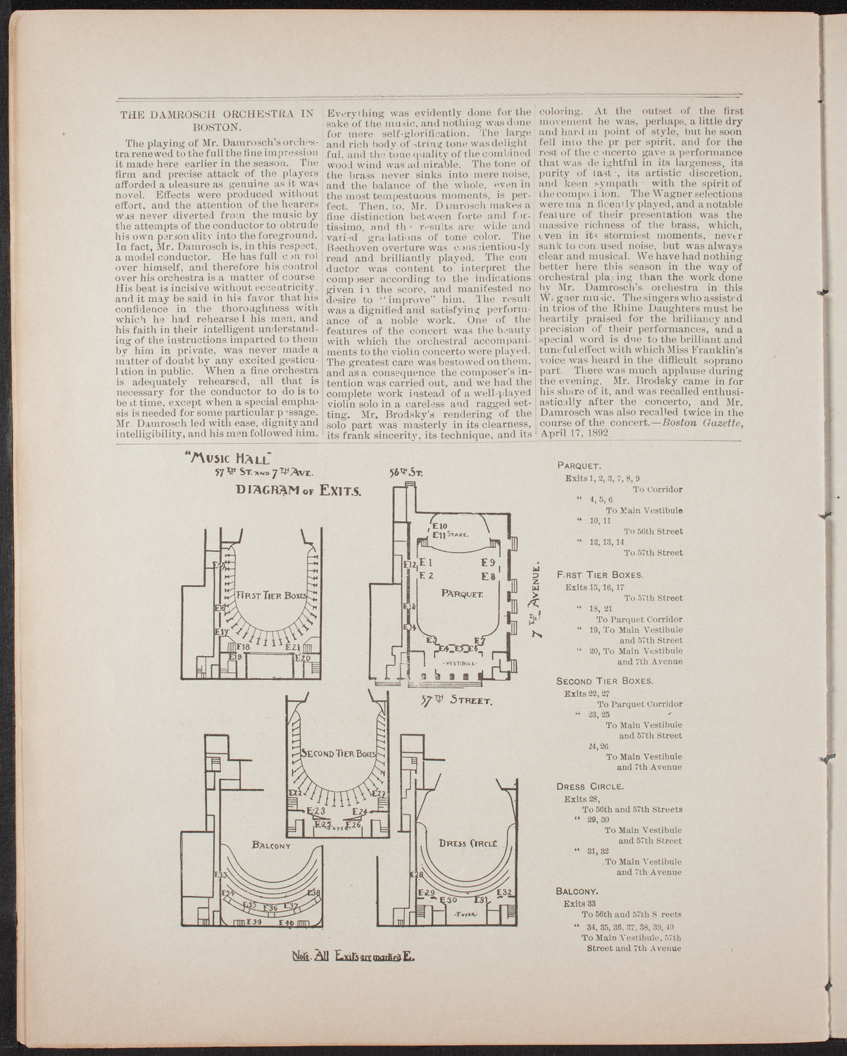 Urania Scientific Theatre, April 27, 1892, program page 10