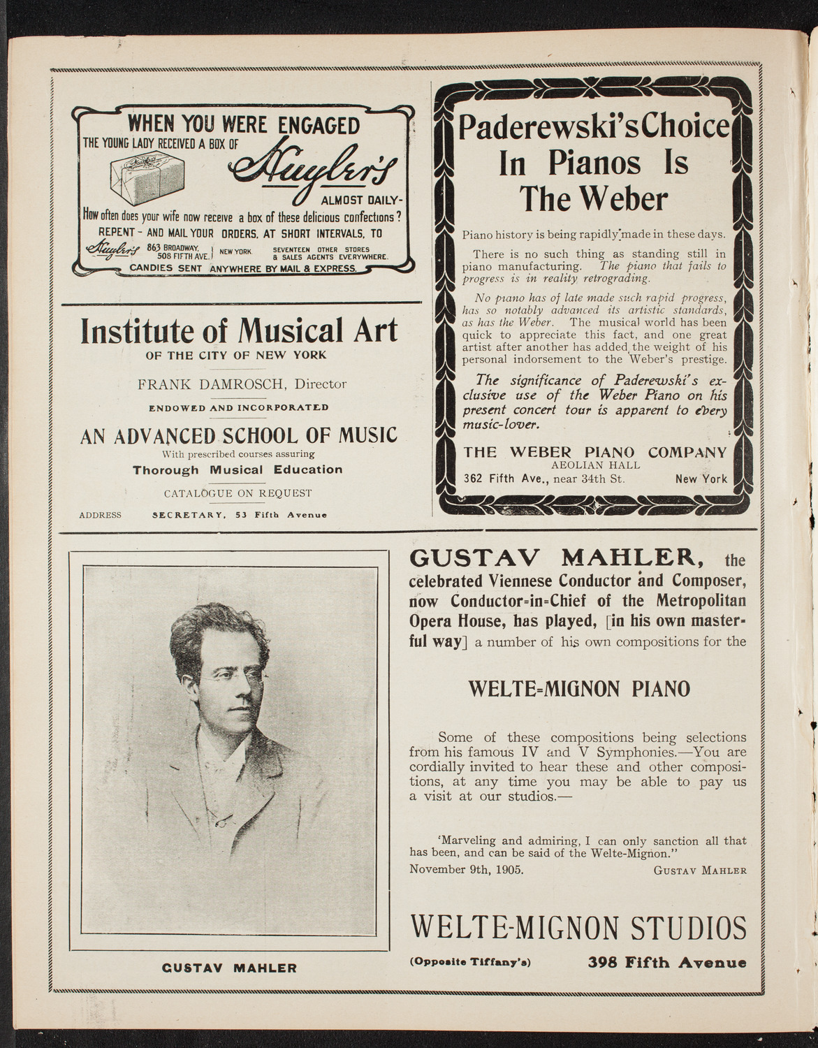 Burton Holmes Travelogue: Vienna, January 19, 1908, program page 6