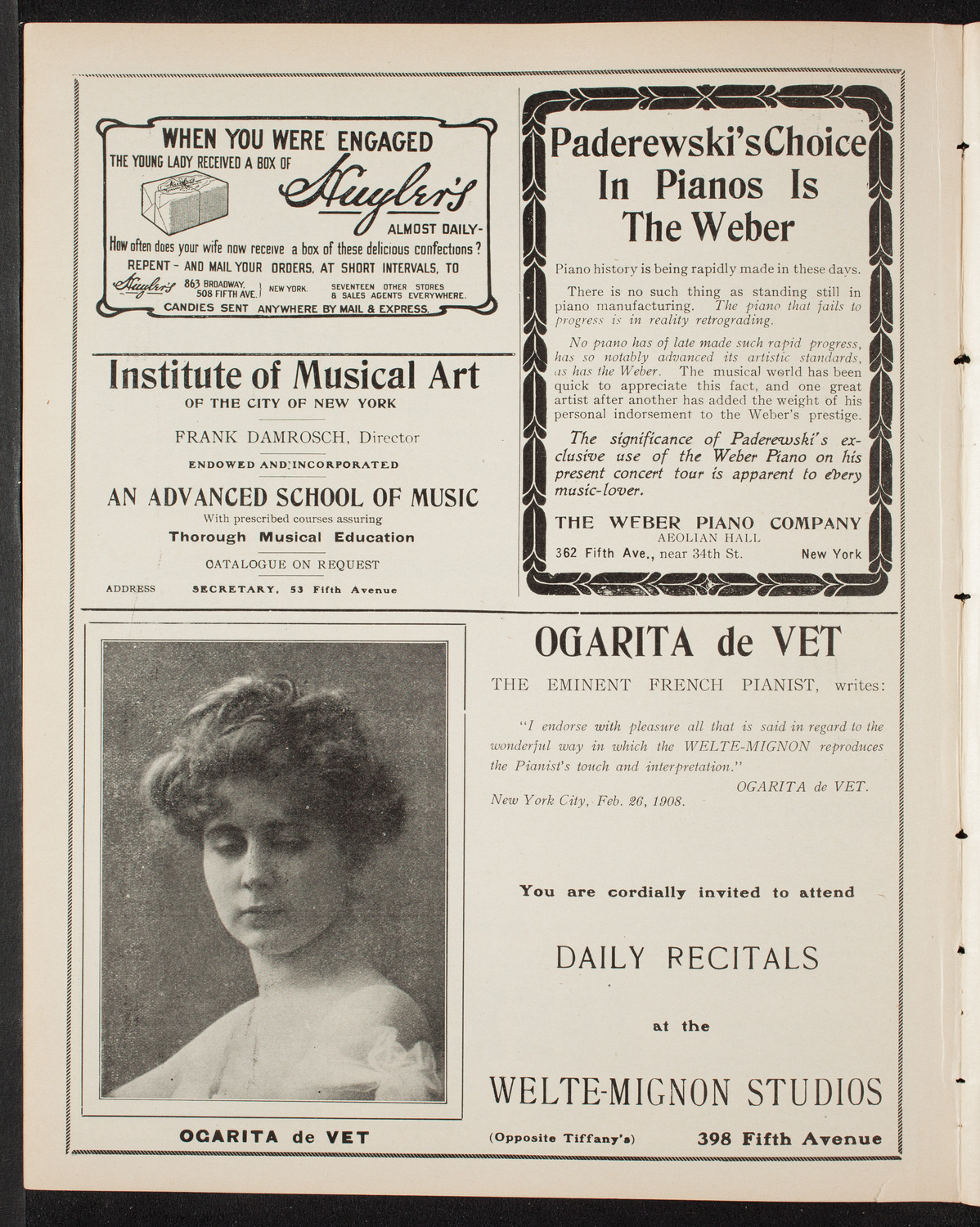 The Civic Forum, April 28, 1908, program page 6
