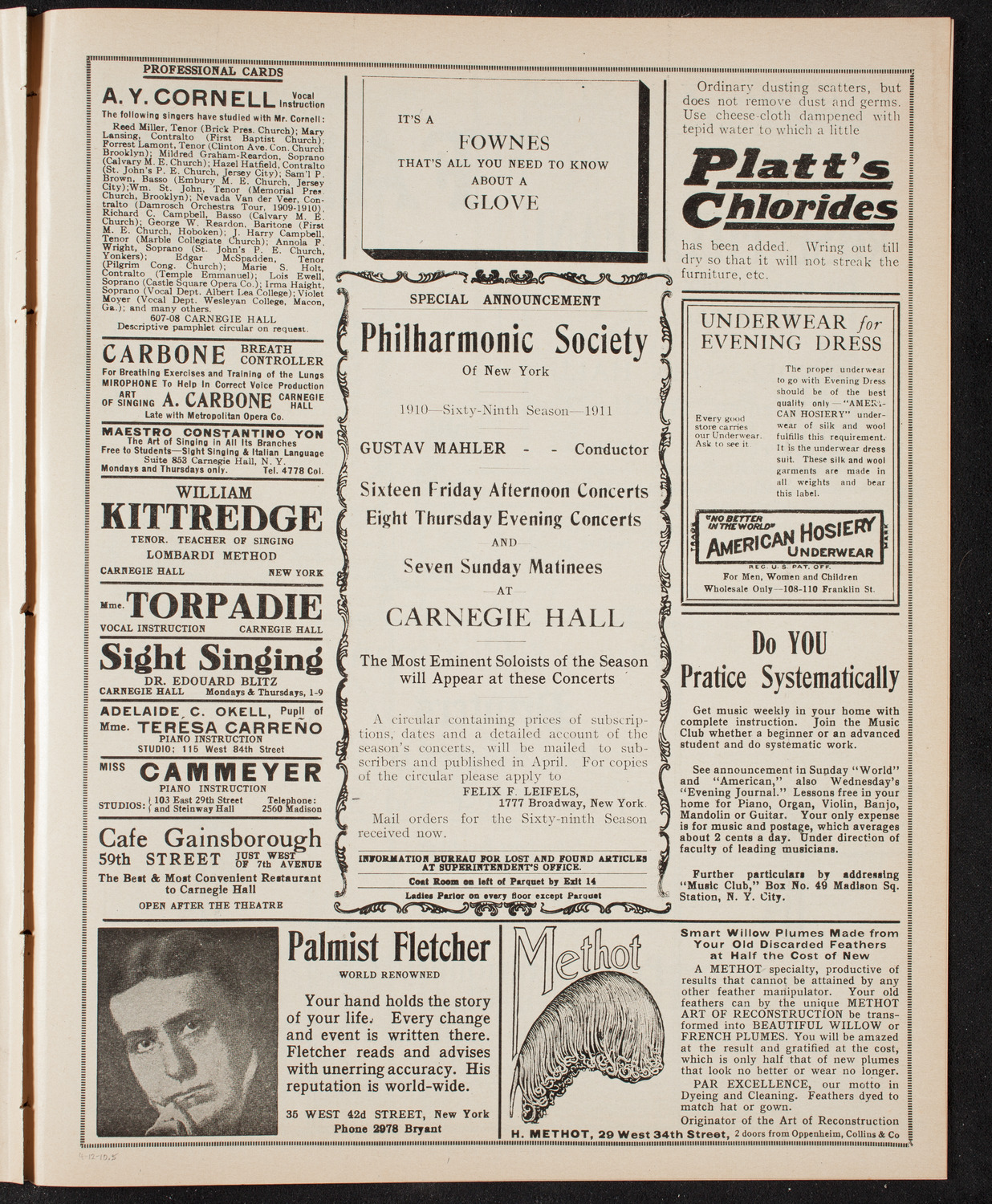 Ludwig Wüllner, Baritone, April 12, 1910, program page 9