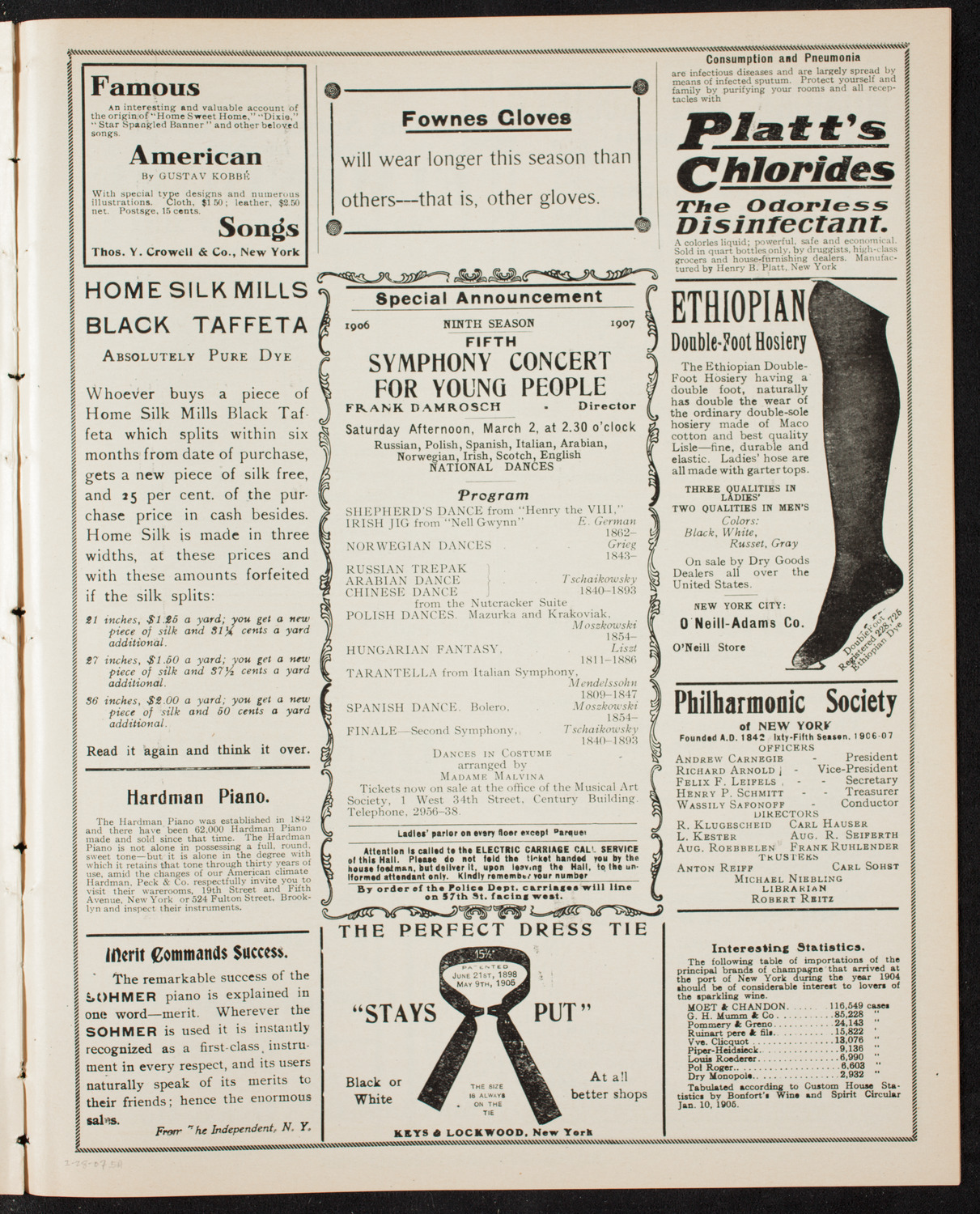 Elmendorf Lecture: Norway, February 28, 1907, program page 9