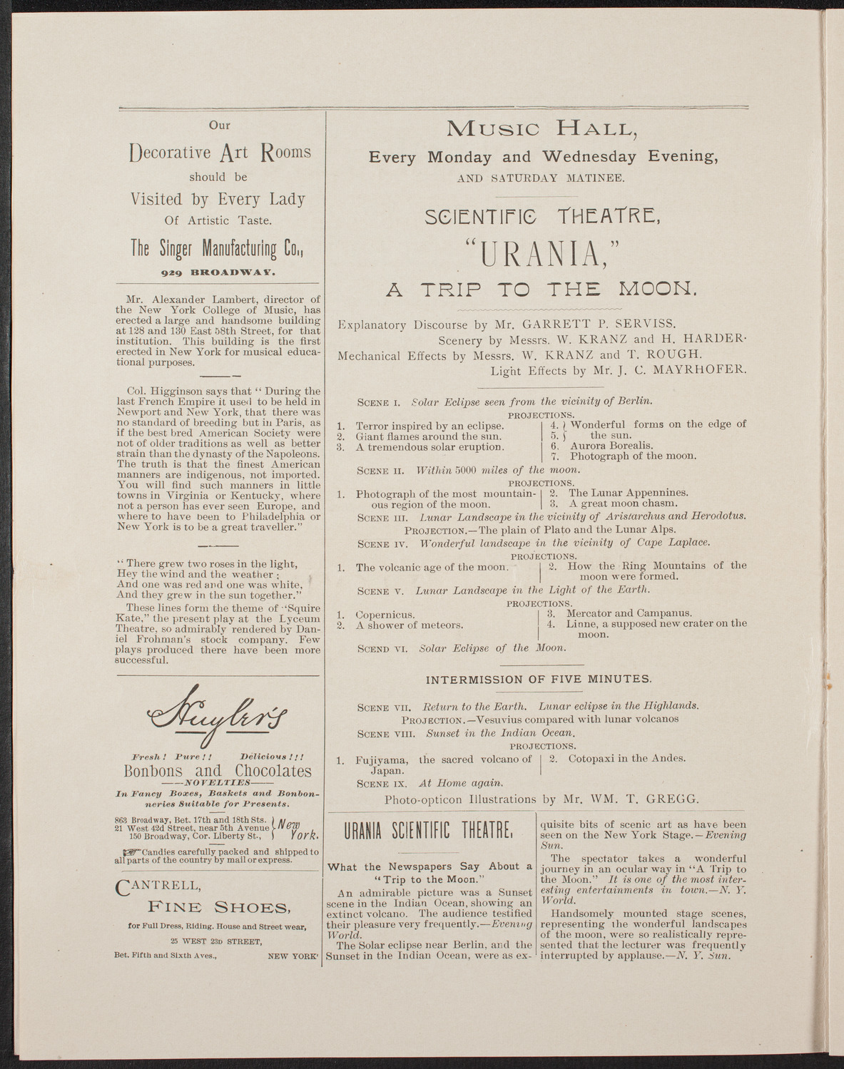 Rose Schottenfels, March 8, 1892, program page 4