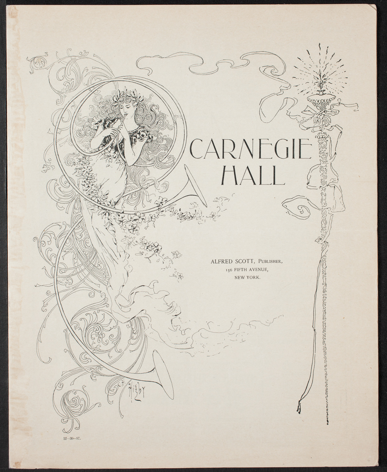Oratorio Society of New York, December 30, 1897, program page 1