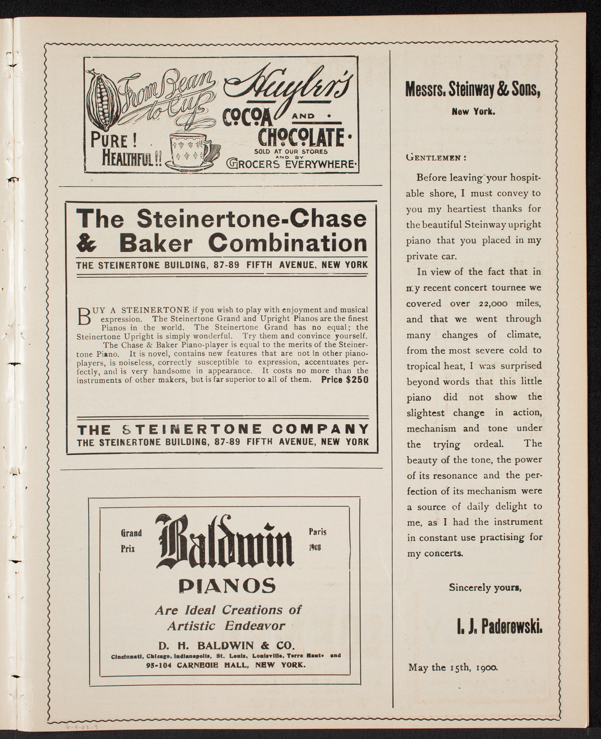 Graduation: Cornell University Medical College, June 4, 1902, program page 7