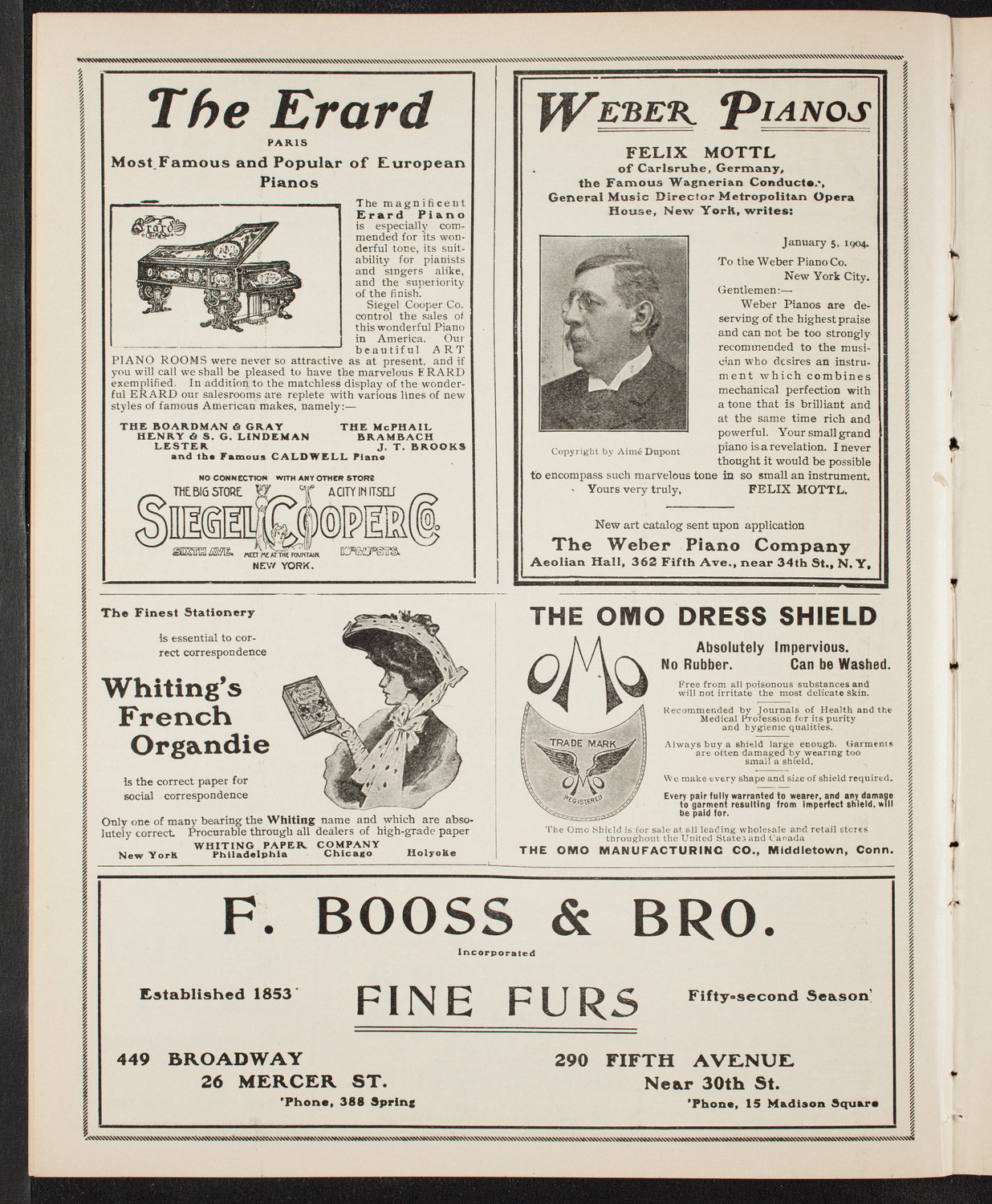 New York Philharmonic, February 10, 1905, program page 6