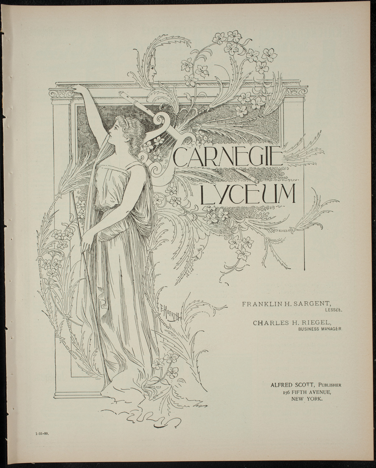 Vittorio Girardi and Others, January 31, 1899, program page 1