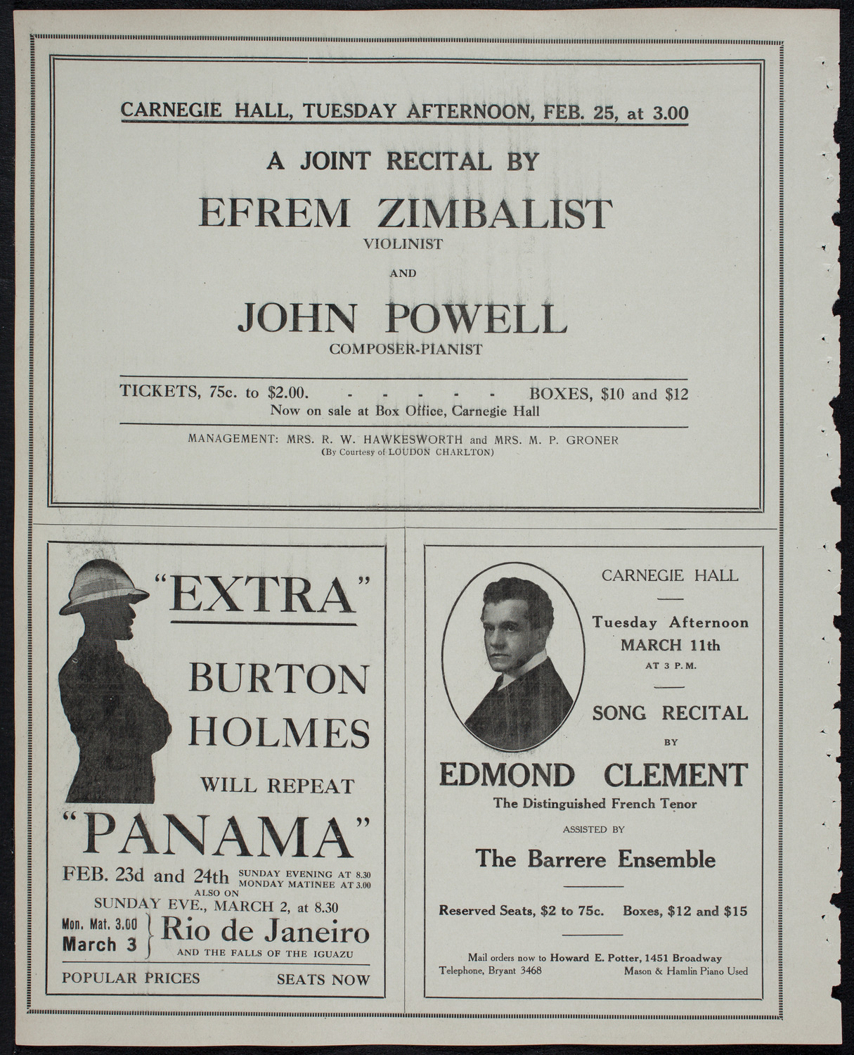 Minneapolis Symphony Orchestra, February 21, 1913, program page 10