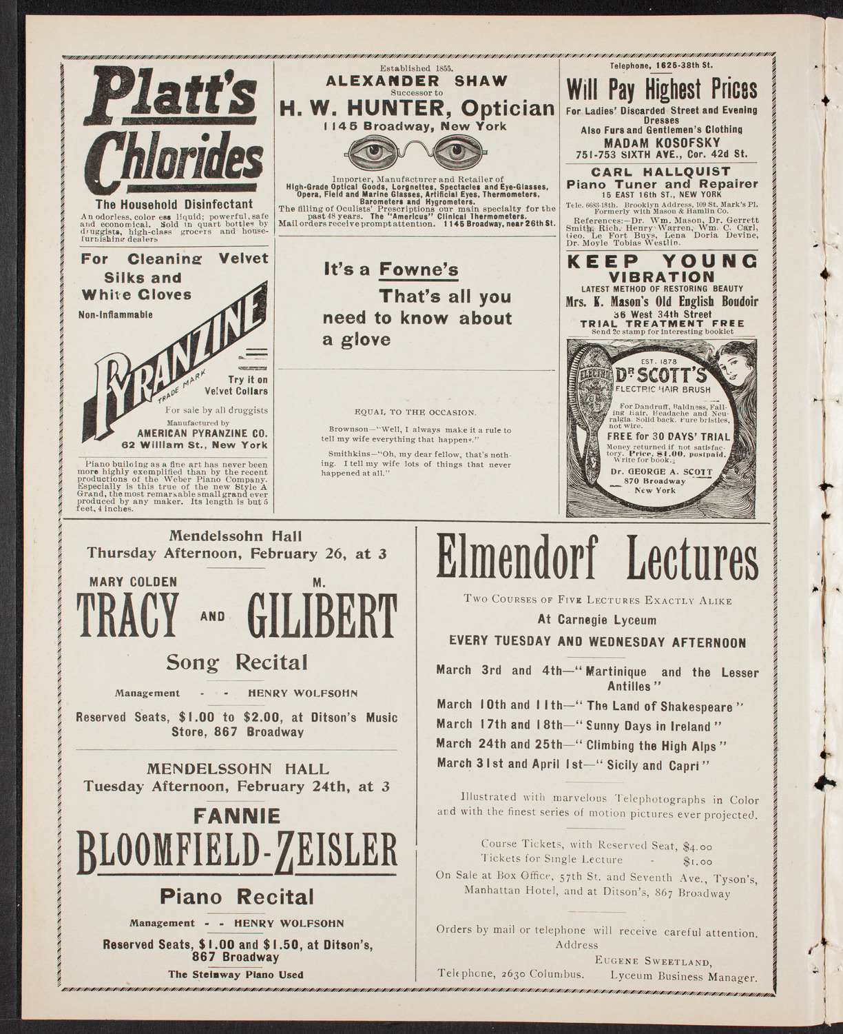 Benefit: St. Vincent de Paul Society, February 15, 1903, program page 2