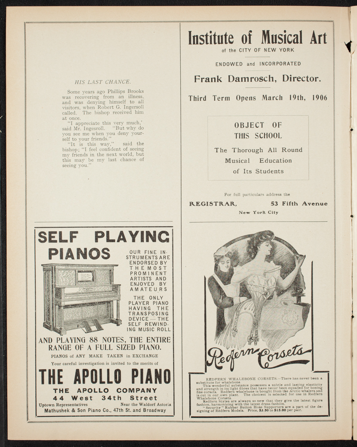 Men's Mass Meeting/ New York Festival Chorus and Orchestra, May 6, 1906, program page 2