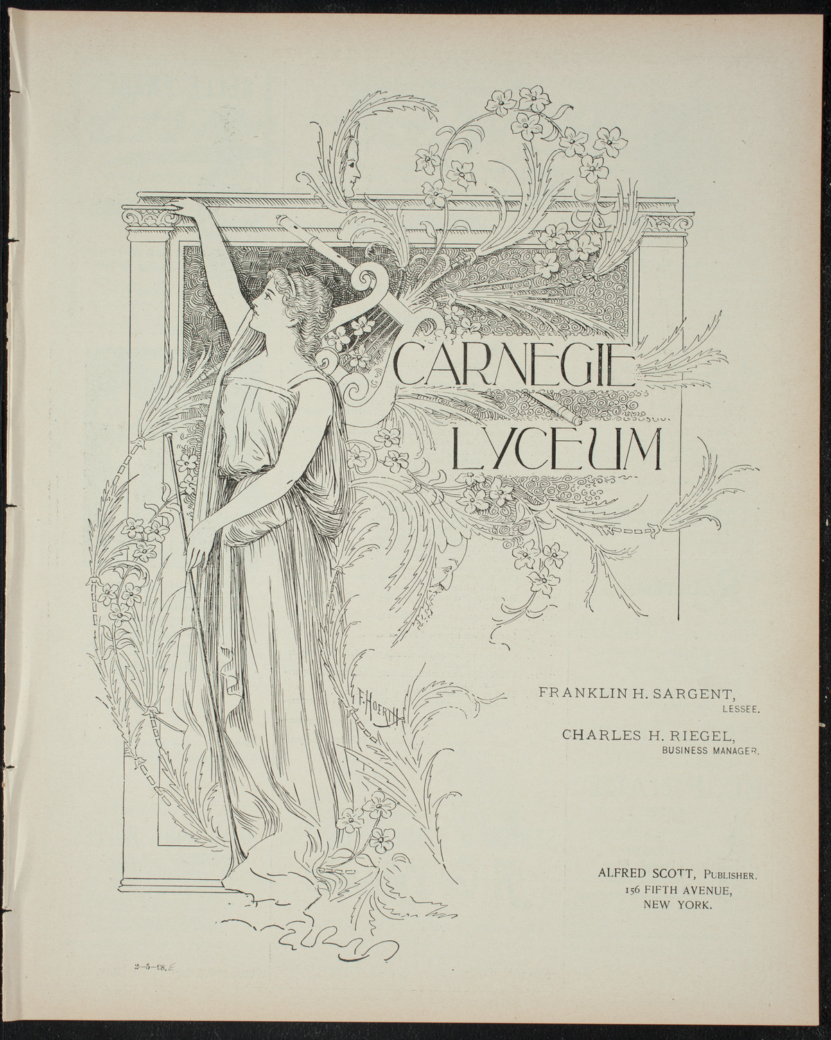 Club Lirica-Dramatico Cubano, February 5, 1898, program page 1