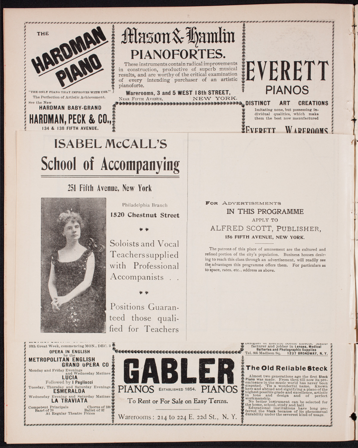 New York Philharmonic, December 8, 1900, program page 10
