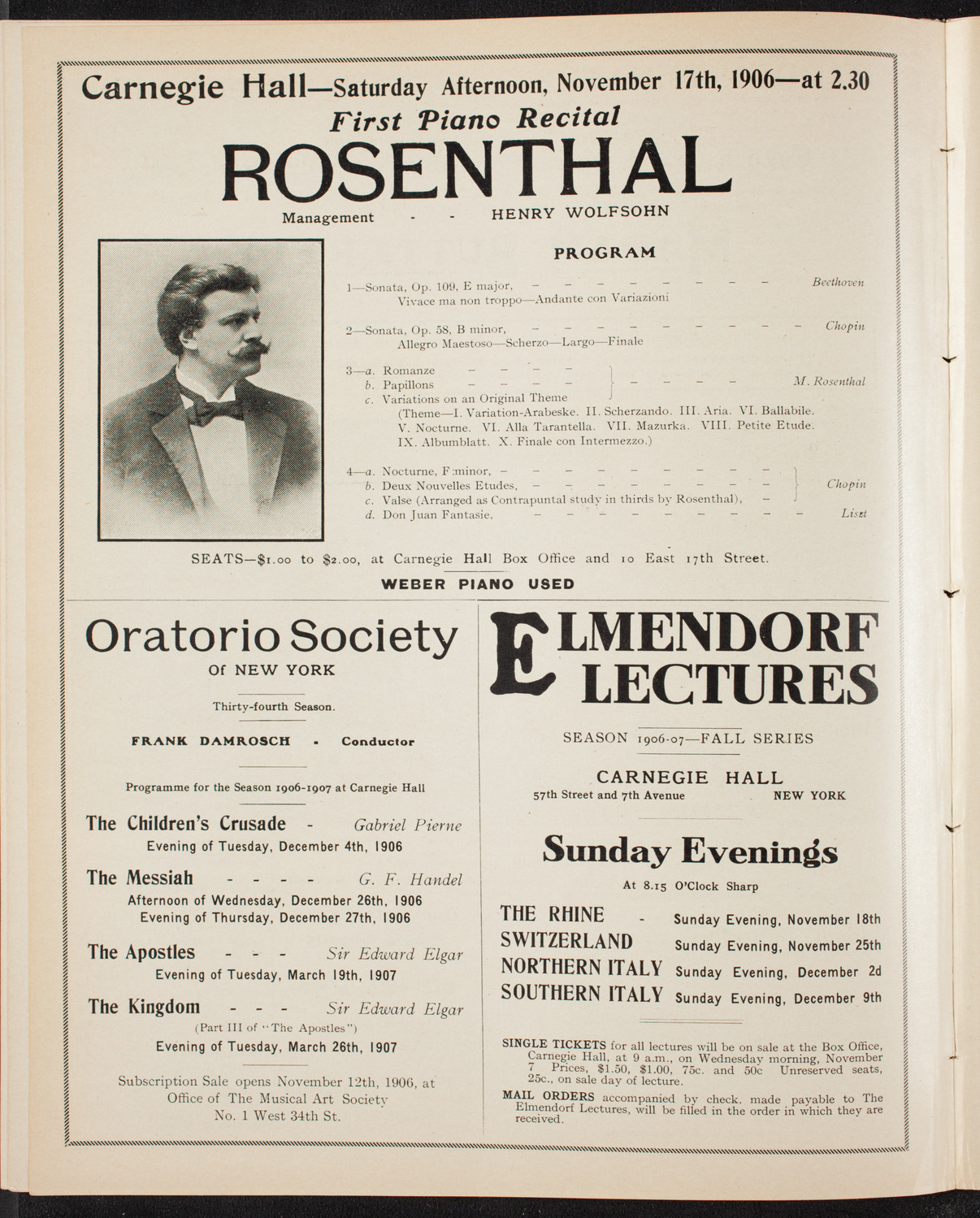 New York Philharmonic, November 16, 1906, program page 12