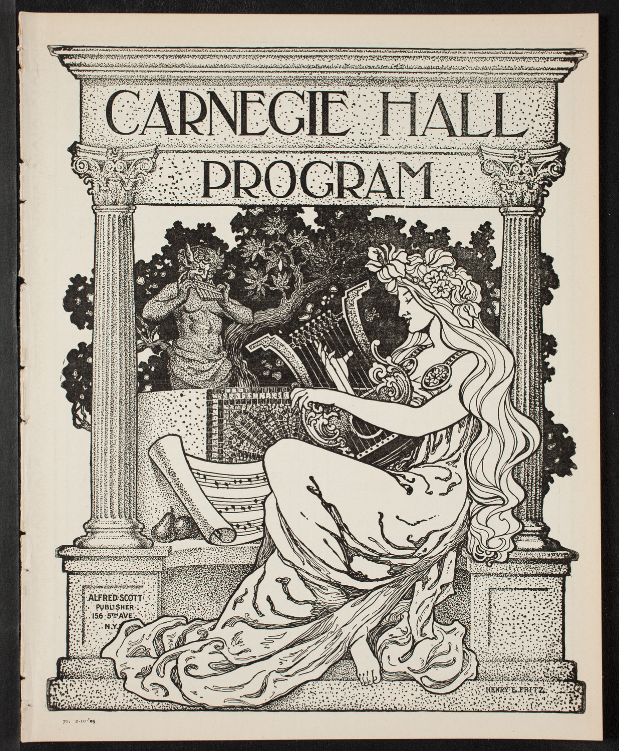 New York Philharmonic, February 10, 1905, program page 1