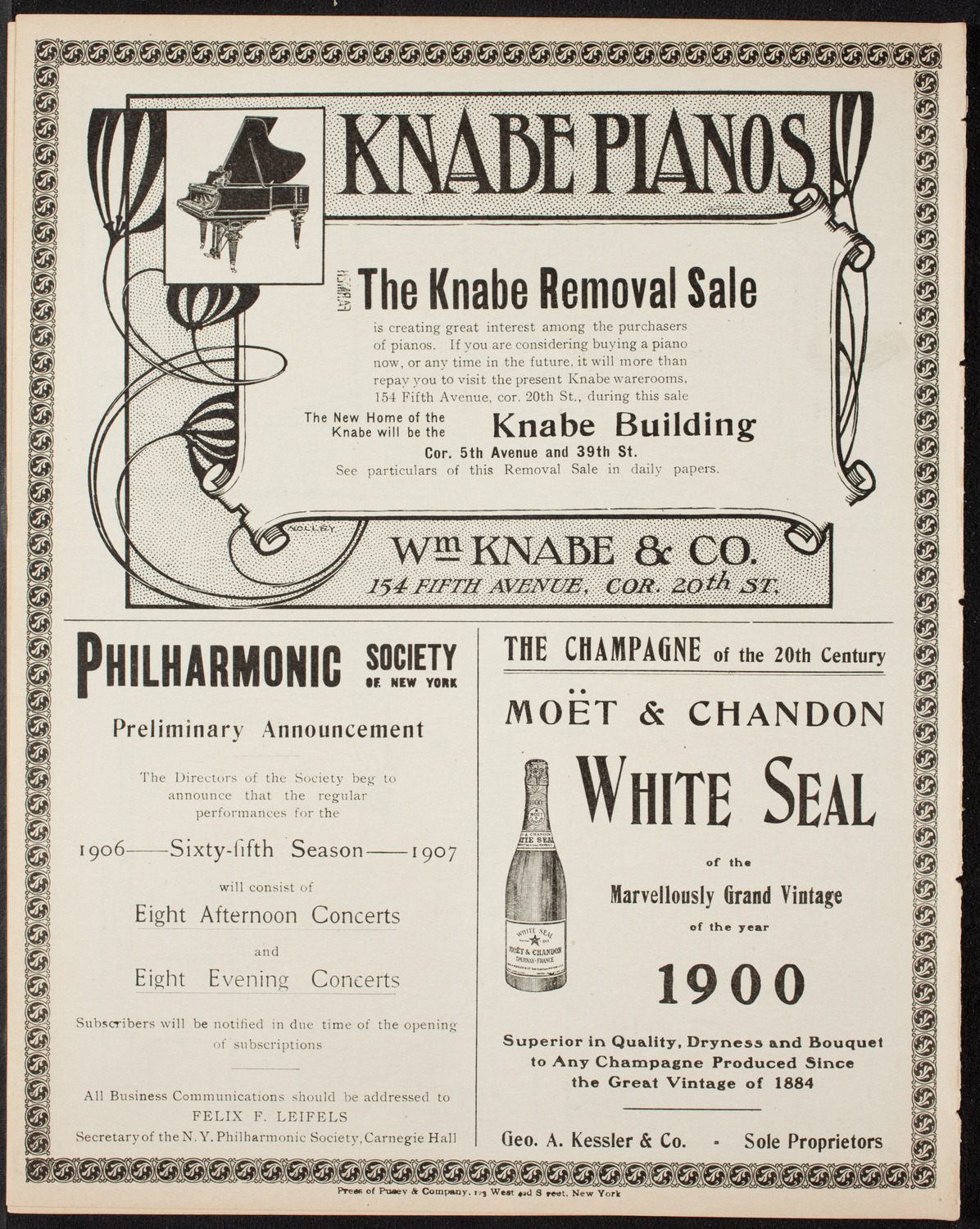 Benefit Concert and Lecture: Society of St. Vincent de Paul, April 22, 1906, program page 12