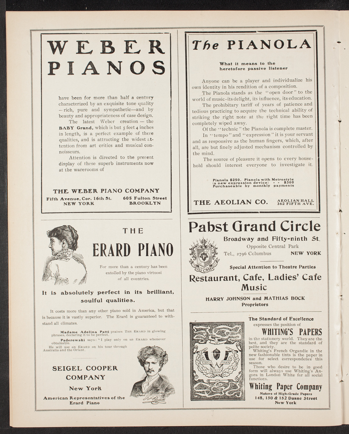 Jacques Thibaud, Violin, November 20, 1903, program page 6