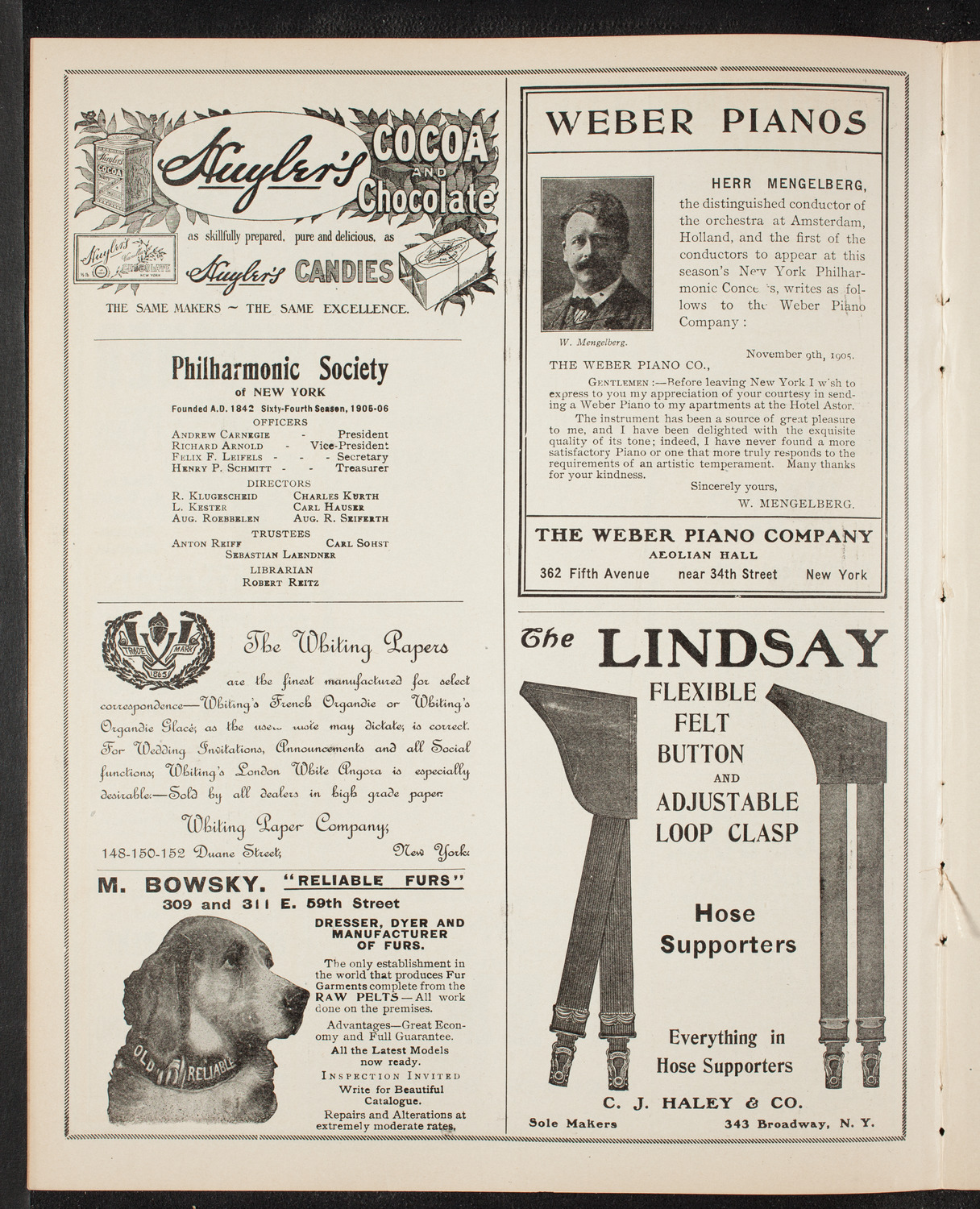 Boston Symphony Orchestra, January 13, 1906, program page 6